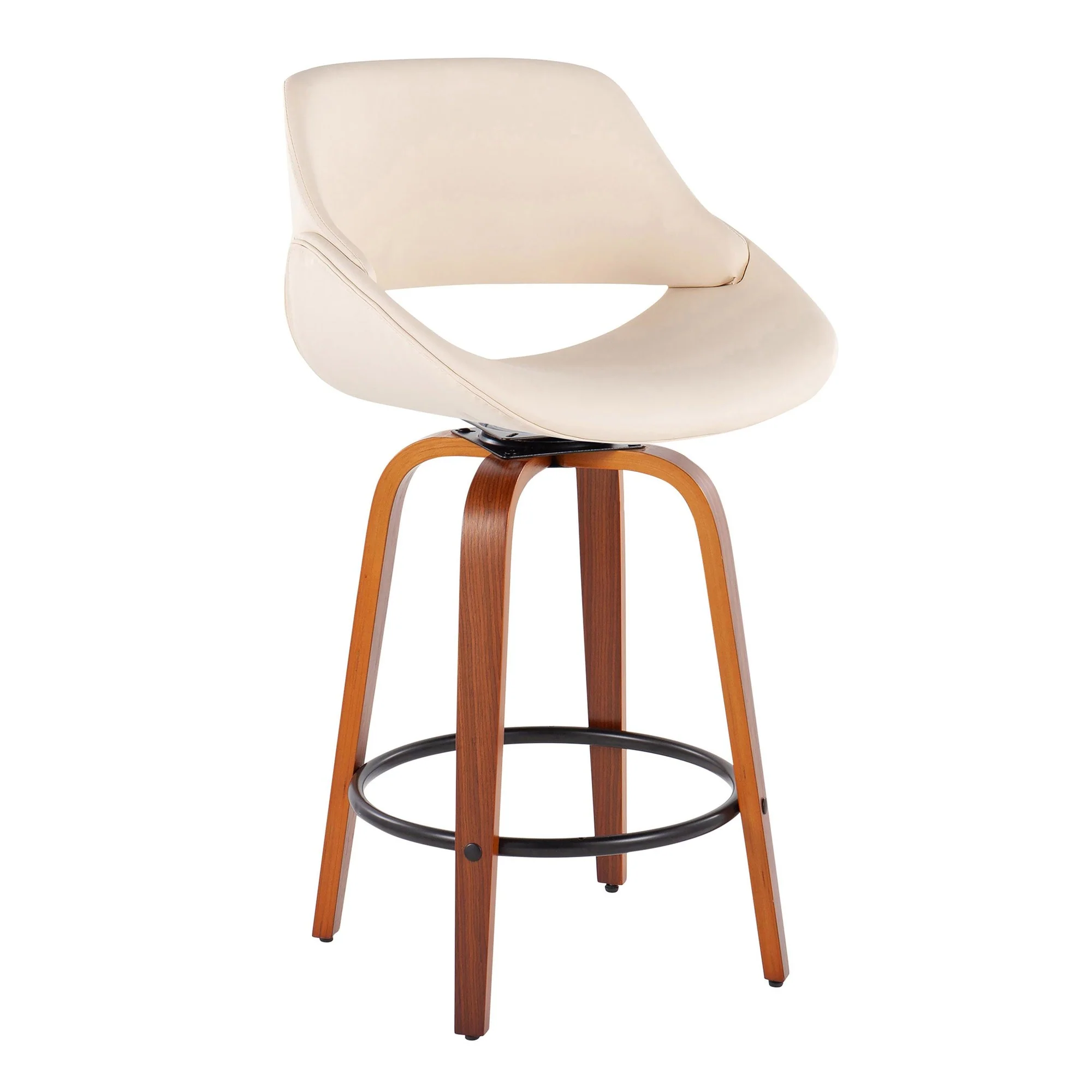 Fabrico Fixed-Height Counter Stool - Set of 2 Black By LumiSource - B26-FBCOPU-SWVQ2 WLBK2 - Image 11