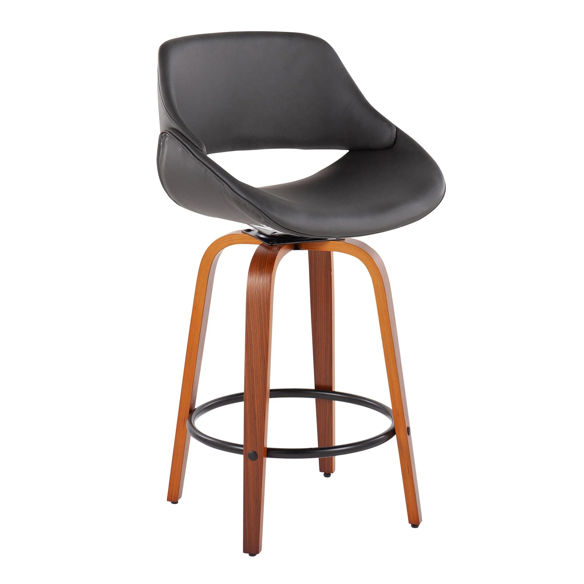 Fabrico Fixed-Height Counter Stool - Set of 2 Black By LumiSource - B26-FBCOPU-SWVQ2 WLBK2 - Image 18