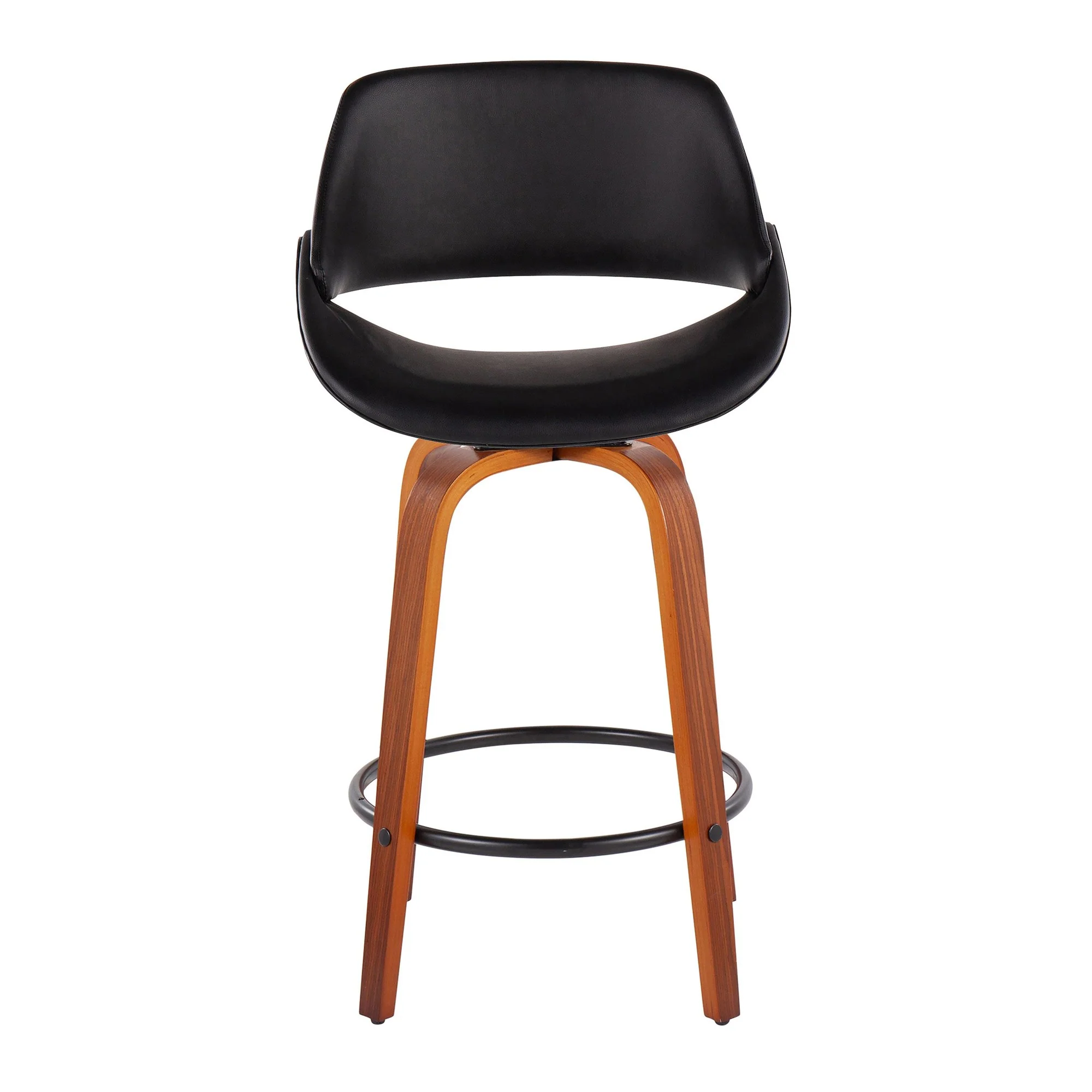 Fabrico Fixed-Height Counter Stool - Set of 2 Black By LumiSource - B26-FBCOPU-SWVQ2 WLBK2 - Image 2