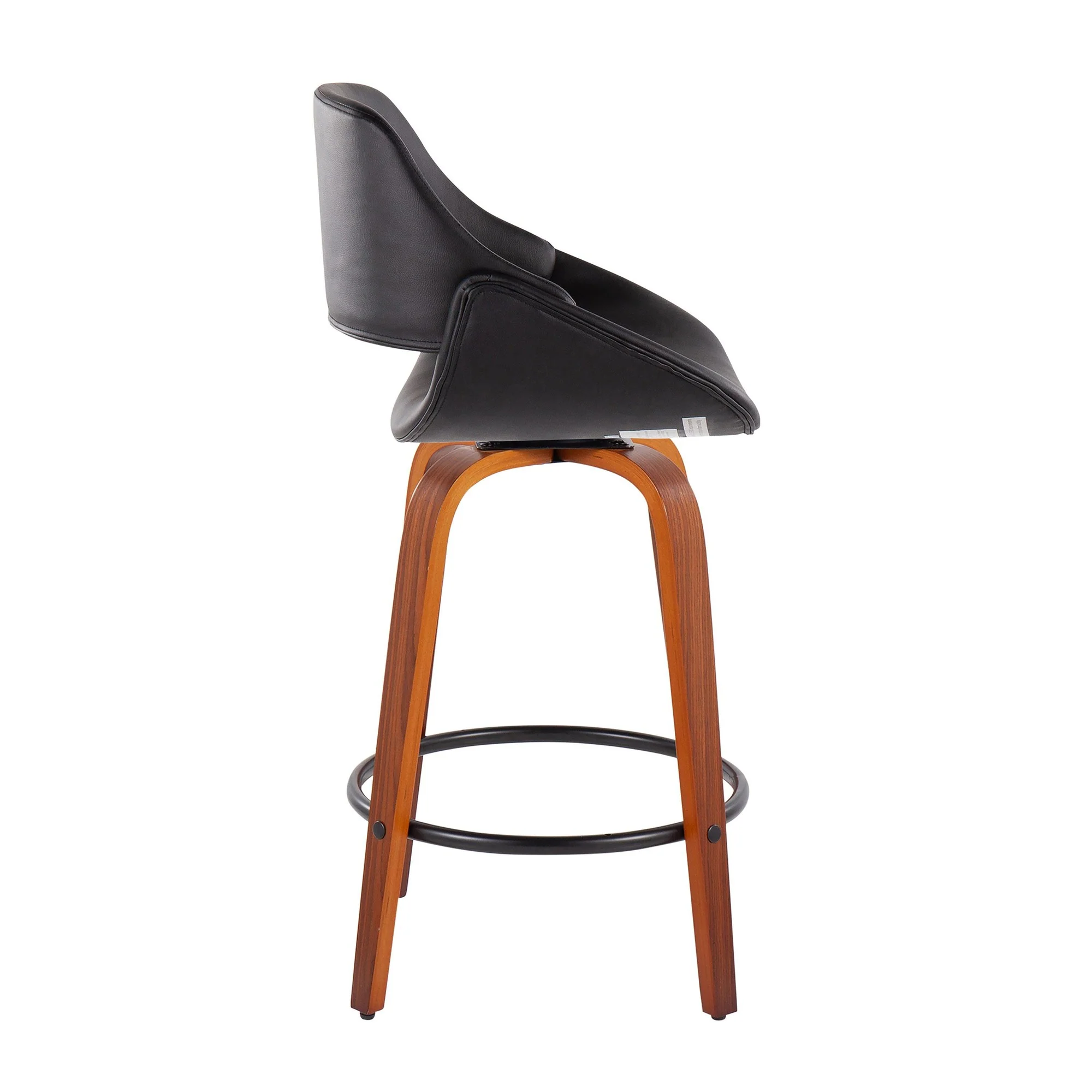 Fabrico Fixed-Height Counter Stool - Set of 2 Black By LumiSource - B26-FBCOPU-SWVQ2 WLBK2 - Image 5