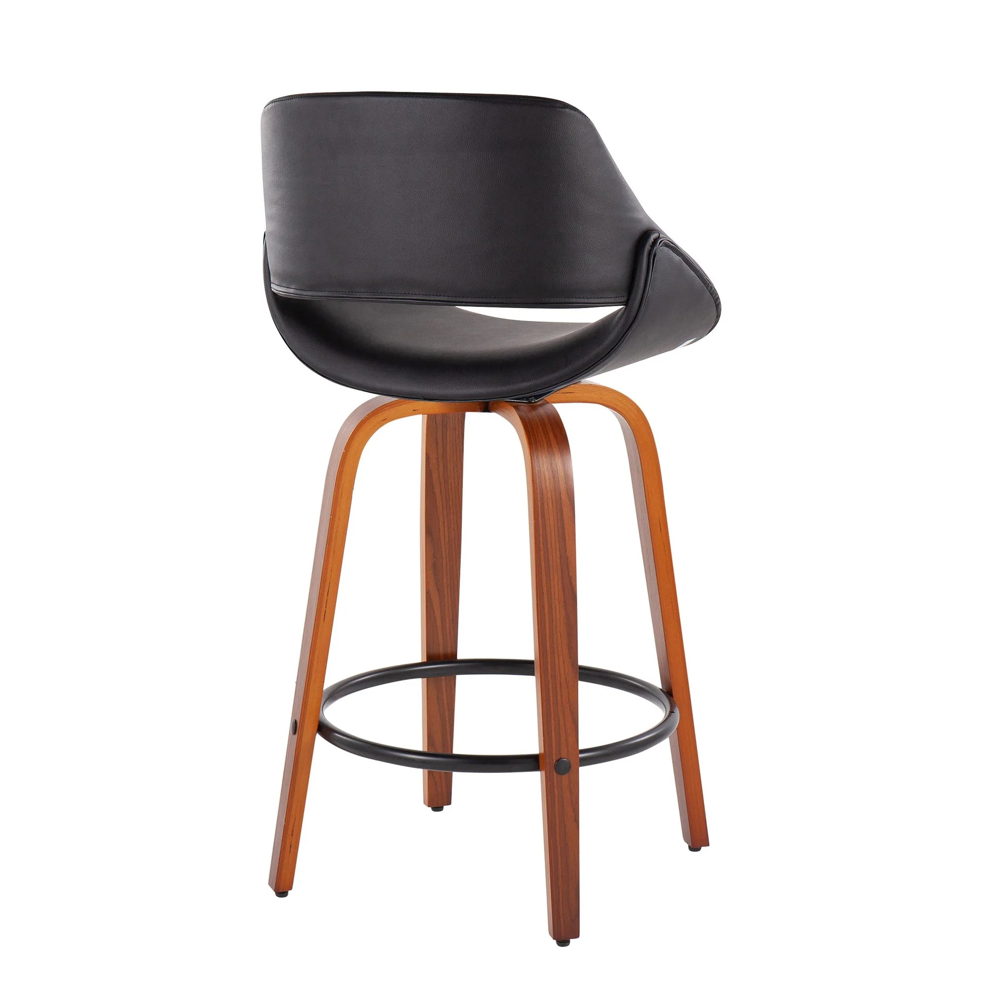 Fabrico Fixed-Height Counter Stool - Set of 2 Black By LumiSource - B26-FBCOPU-SWVQ2 WLBK2 - Image 6
