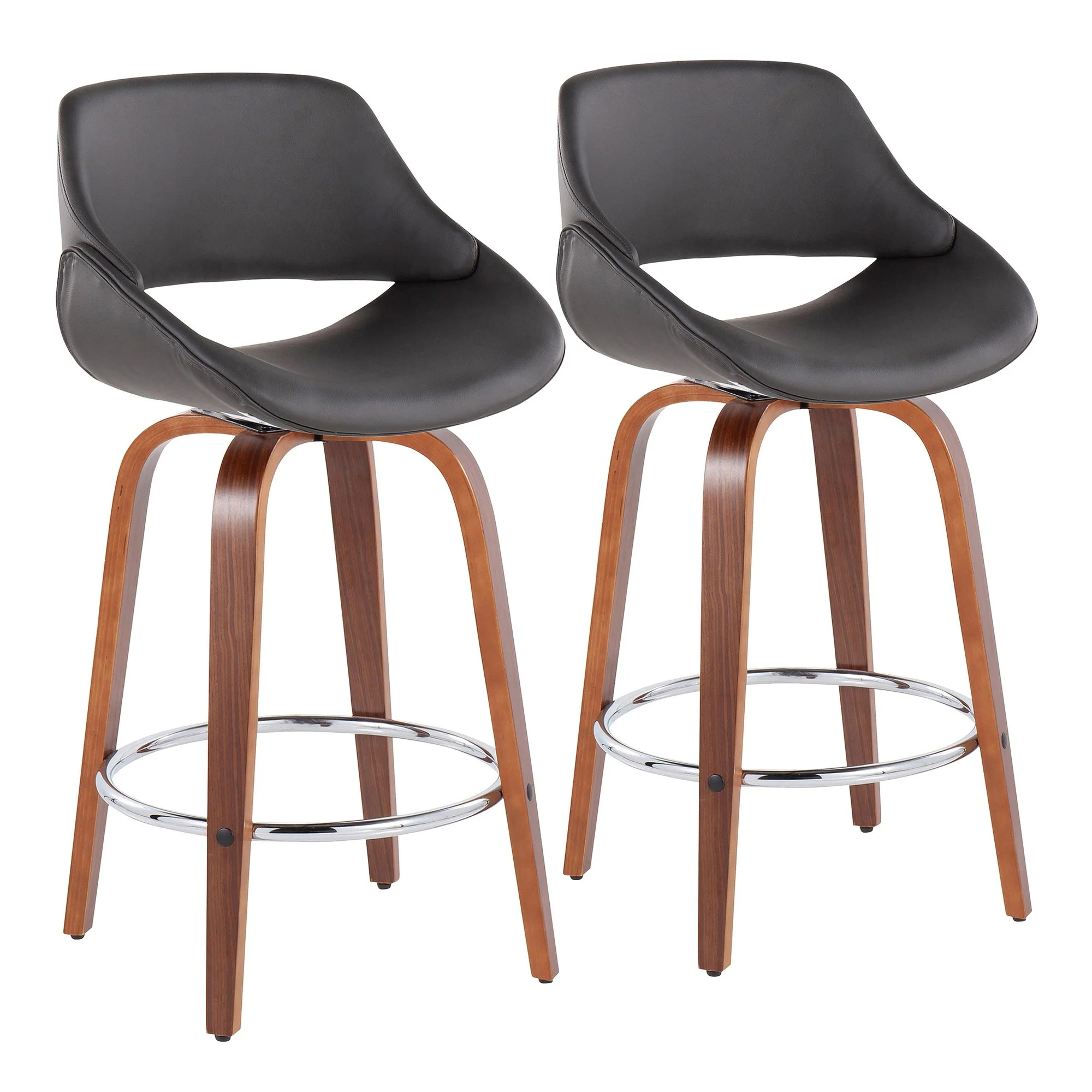 Fabrico Fixed-Height Counter Stool - Set of 2 Black By LumiSource - B26-FBCOPU-SWVR2 WLBK2 - Image 15