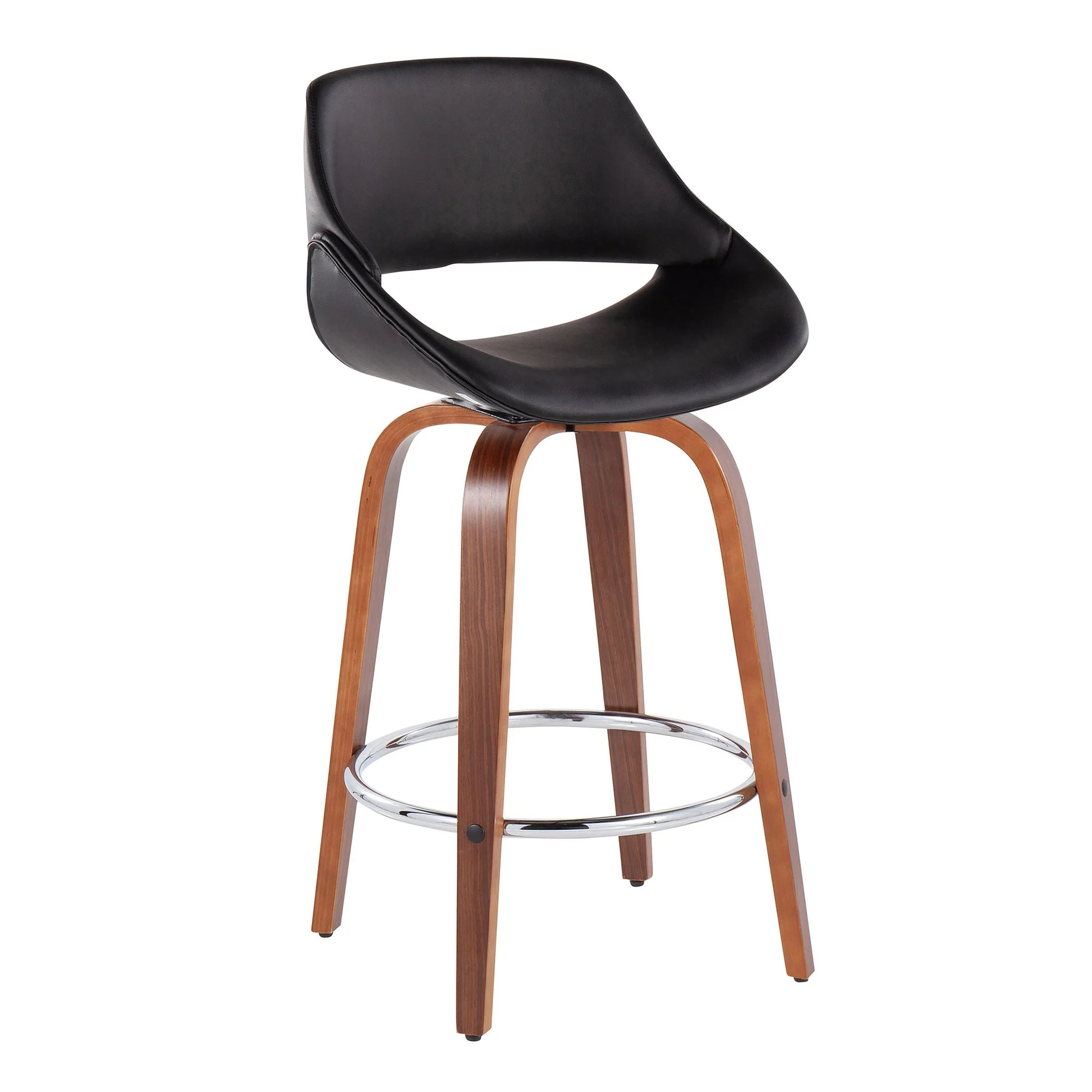 Fabrico Fixed-Height Counter Stool - Set of 2 Black By LumiSource - B26-FBCOPU-SWVR2 WLBK2 - Image 4