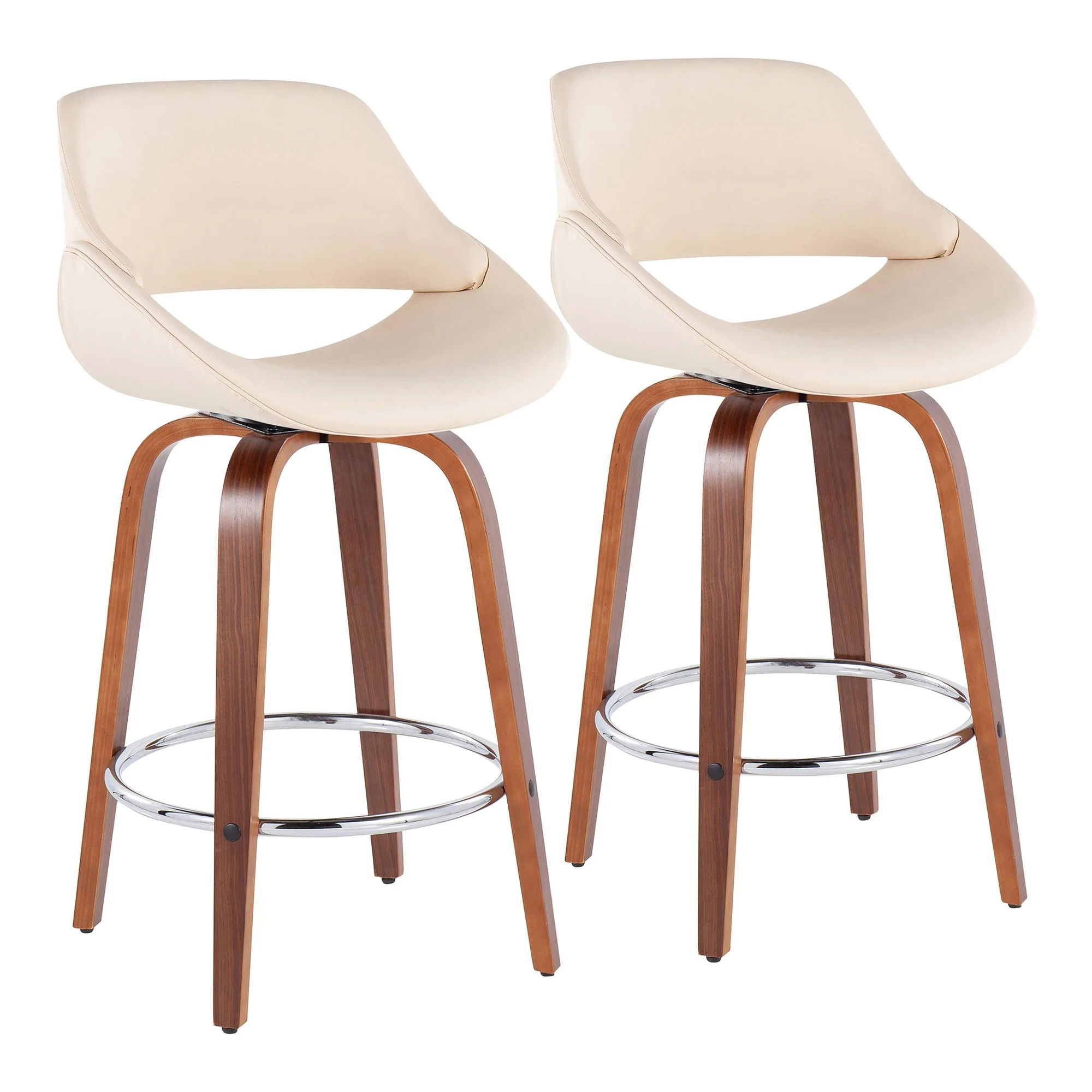 Fabrico Fixed-Height Counter Stool - Set of 2 Black By LumiSource - B26-FBCOPU-SWVR2 WLBK2 - Image 8