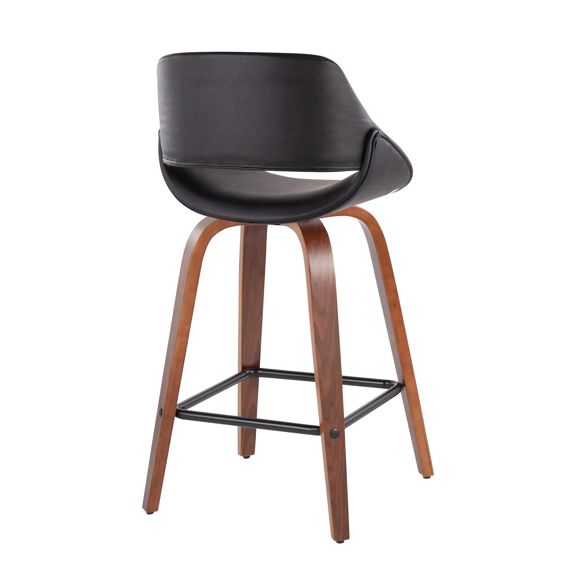 Fabrico Fixed-Height Counter Stool - Set of 2 Black By LumiSource - B26-FBCOPU-SWVX2 WLBK2 - Image 6