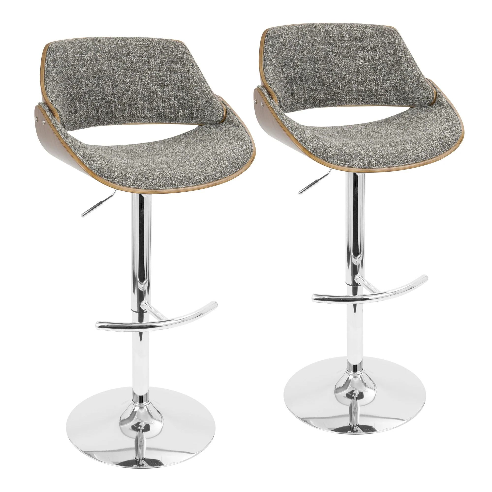 Fabrizzi Adjustable Barstool - Set of 2 Blue By LumiSource - Image 11
