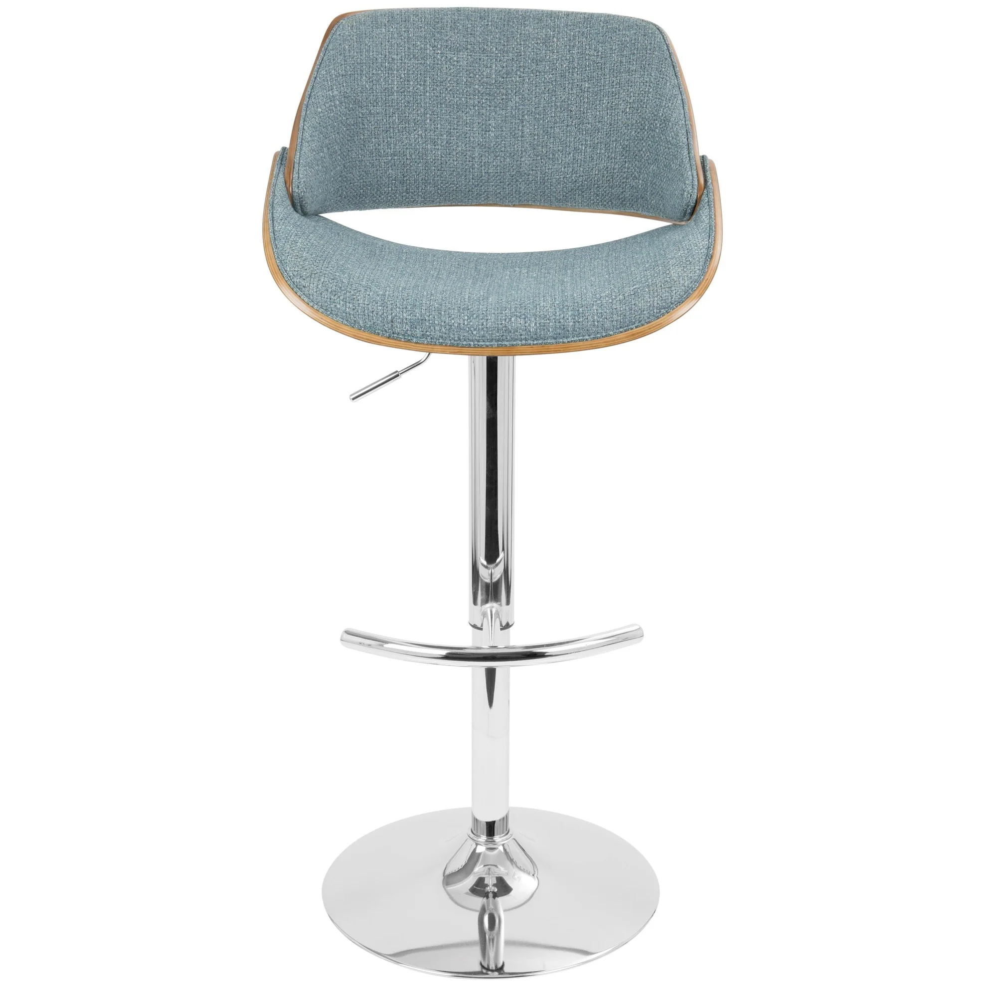 Fabrizzi Adjustable Barstool - Set of 2 Blue By LumiSource - Image 4