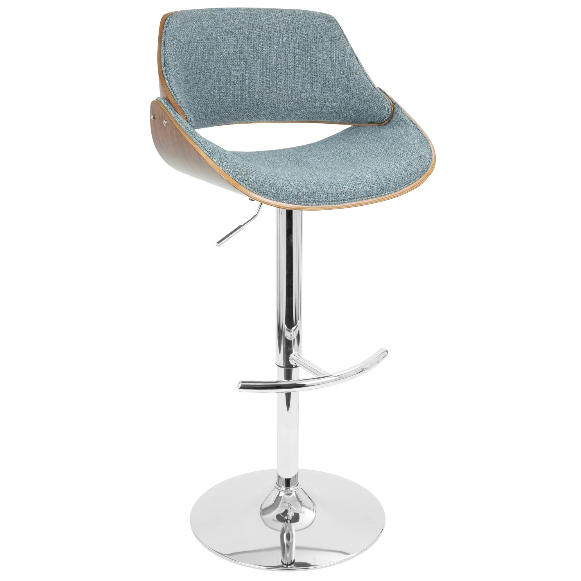 Fabrizzi Adjustable Barstool - Set of 2 Blue By LumiSource - Image 8