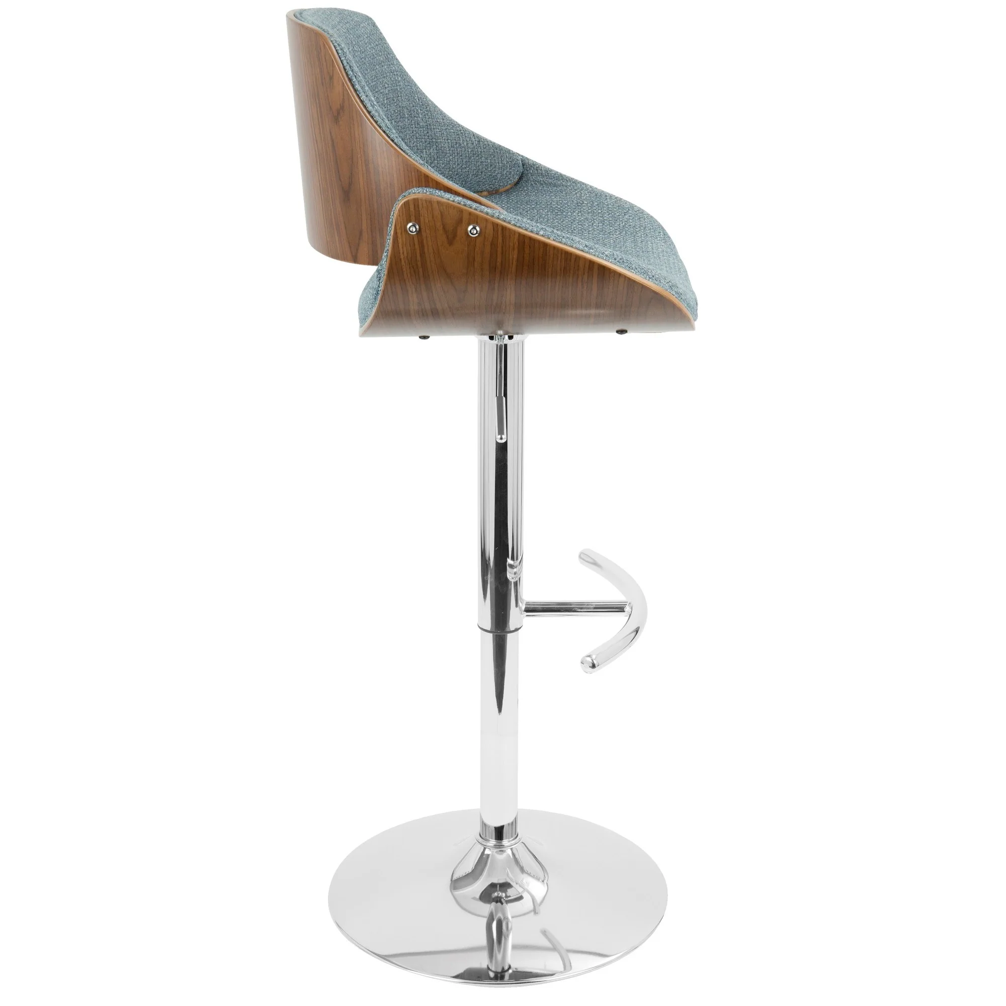 Fabrizzi Adjustable Barstool - Set of 2 Blue By LumiSource - Image 9