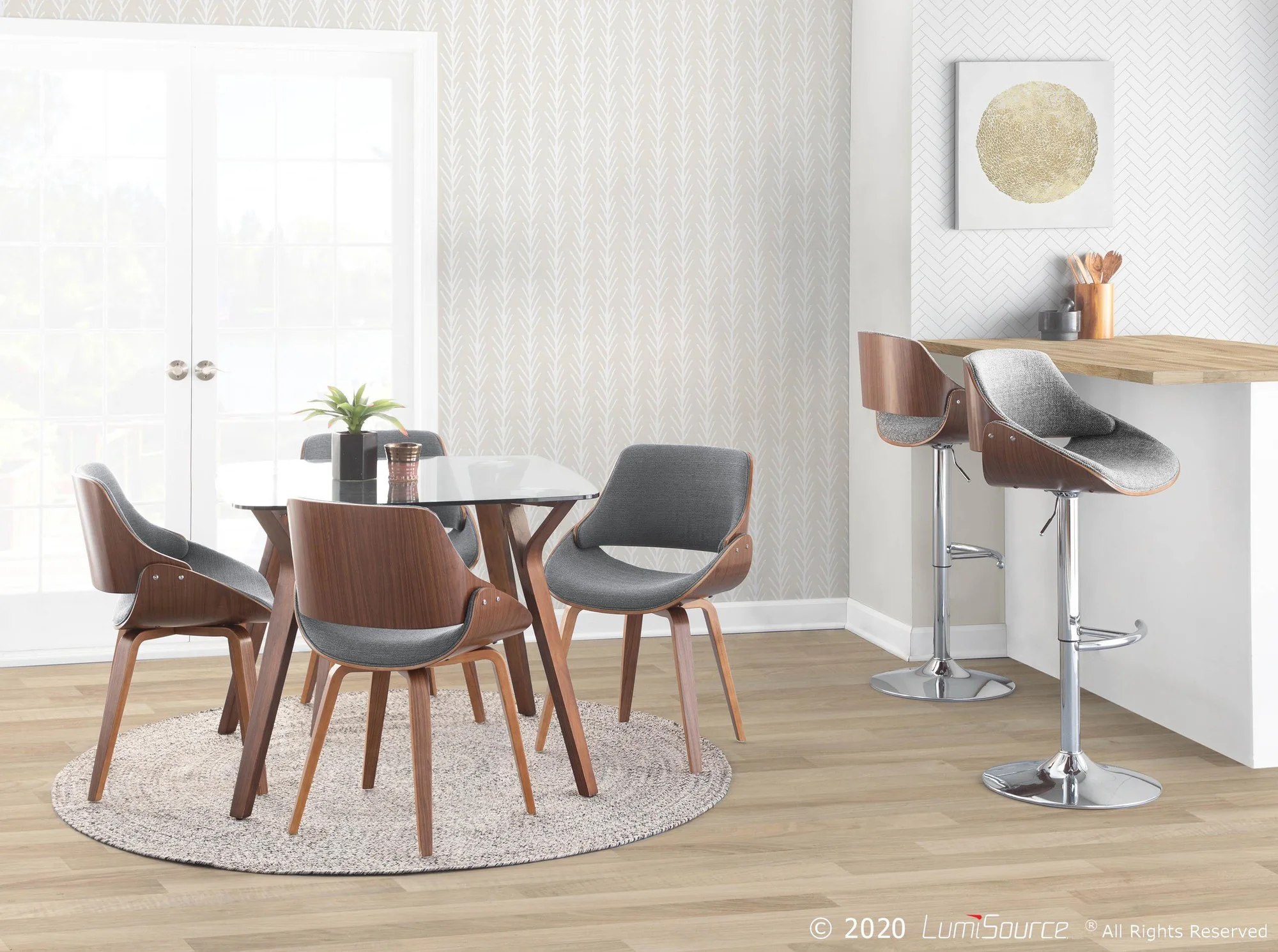 Fabrizzi Chair - Set of 2 Gray By LumiSource - Image 7
