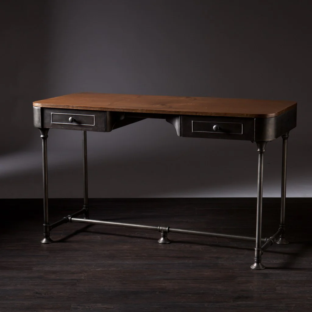 Factory Desk with Drawers By Homeroots - Image 8