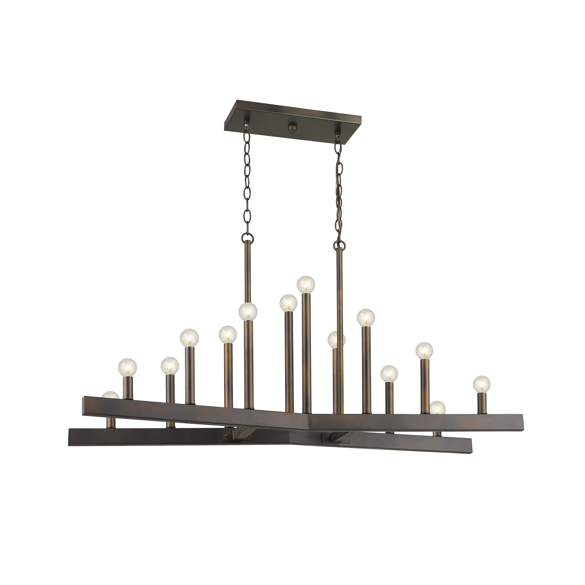 Fallon 14-Light Oil-Rubbed Bronze Island Pendant By Homeroots - Image 2