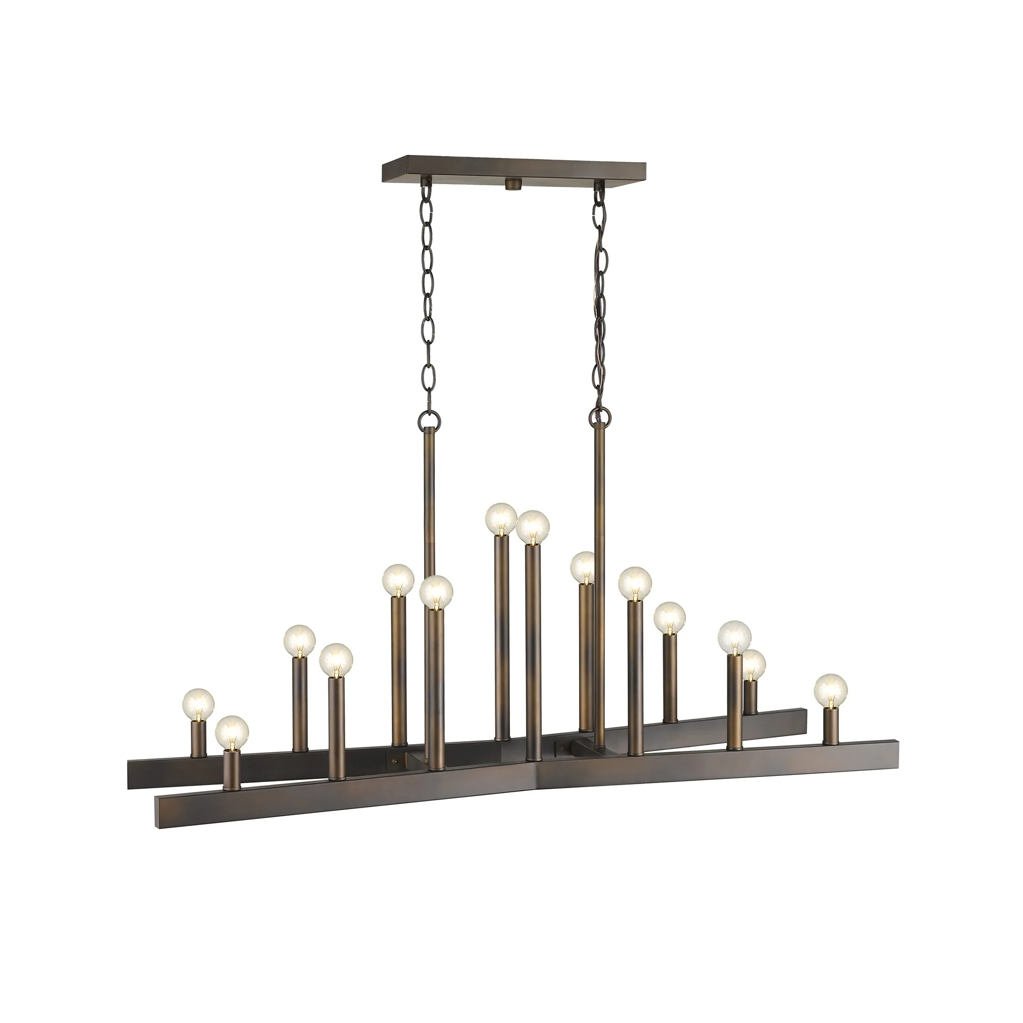 Fallon 14-Light Oil-Rubbed Bronze Island Pendant By Homeroots - Image 3
