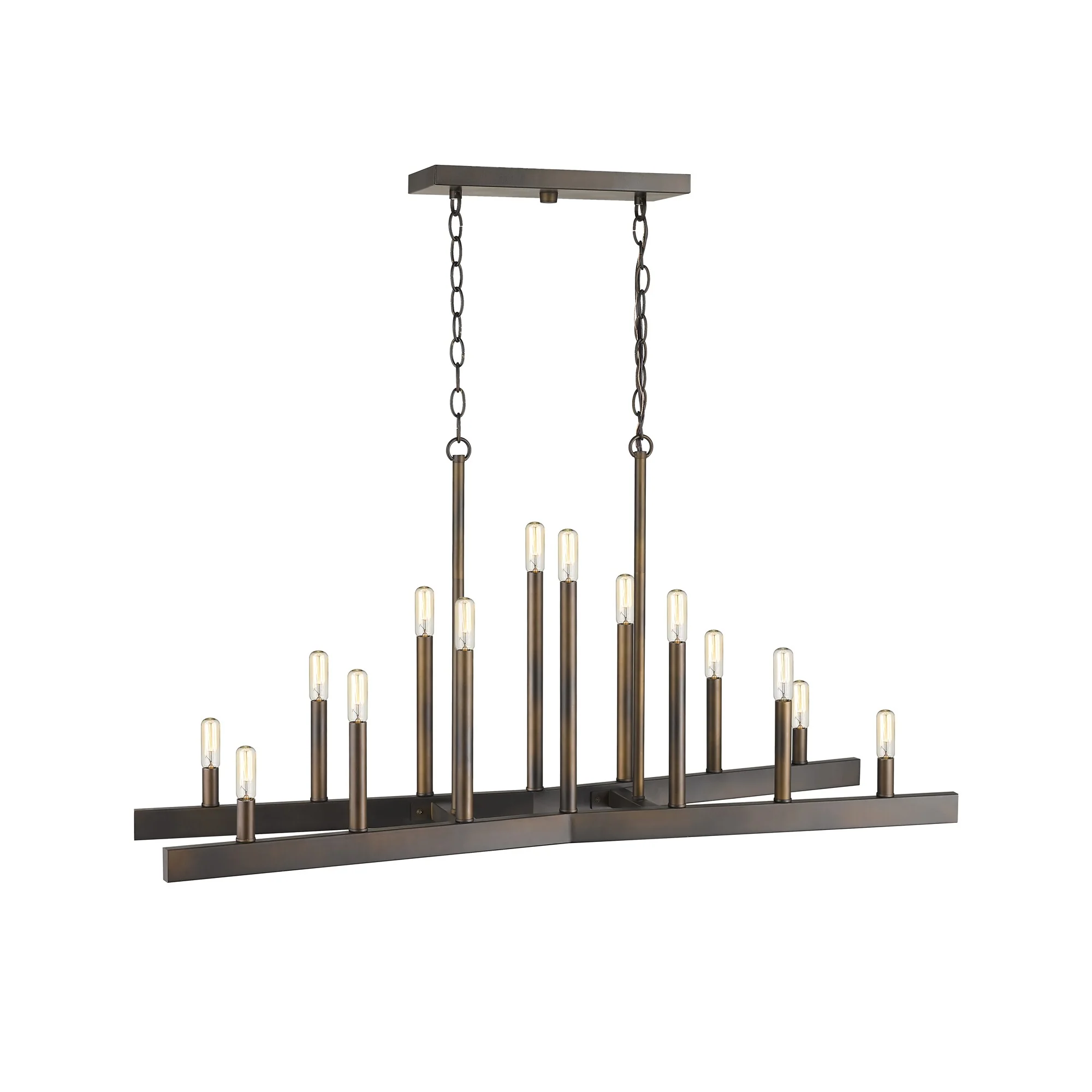 Fallon 14-Light Oil-Rubbed Bronze Island Pendant By Homeroots - Image 4