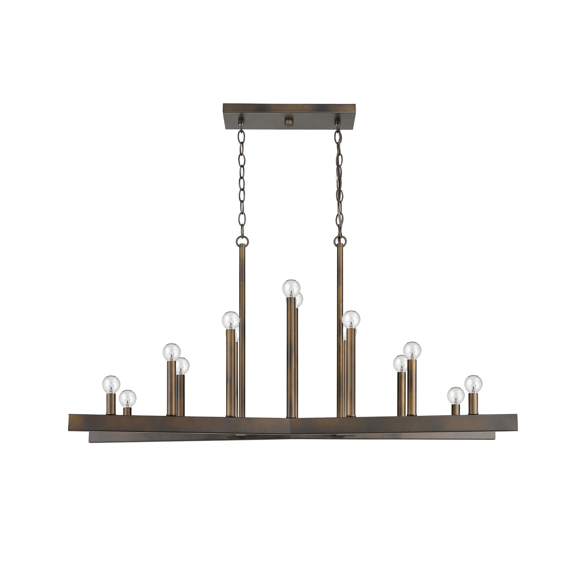 Fallon 14-Light Oil-Rubbed Bronze Island Pendant By Homeroots - Image 5