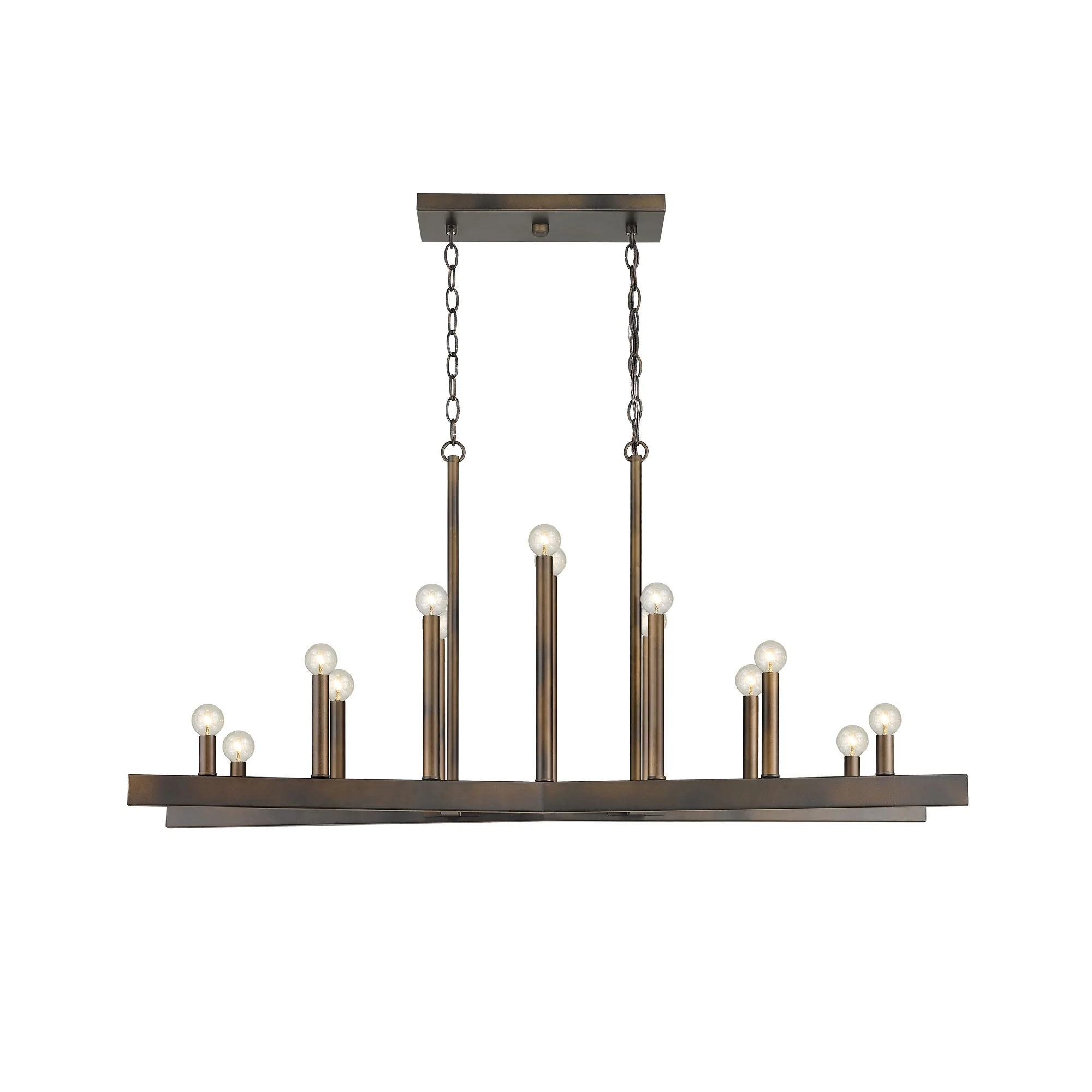Fallon 14-Light Oil-Rubbed Bronze Island Pendant By Homeroots - Image 6
