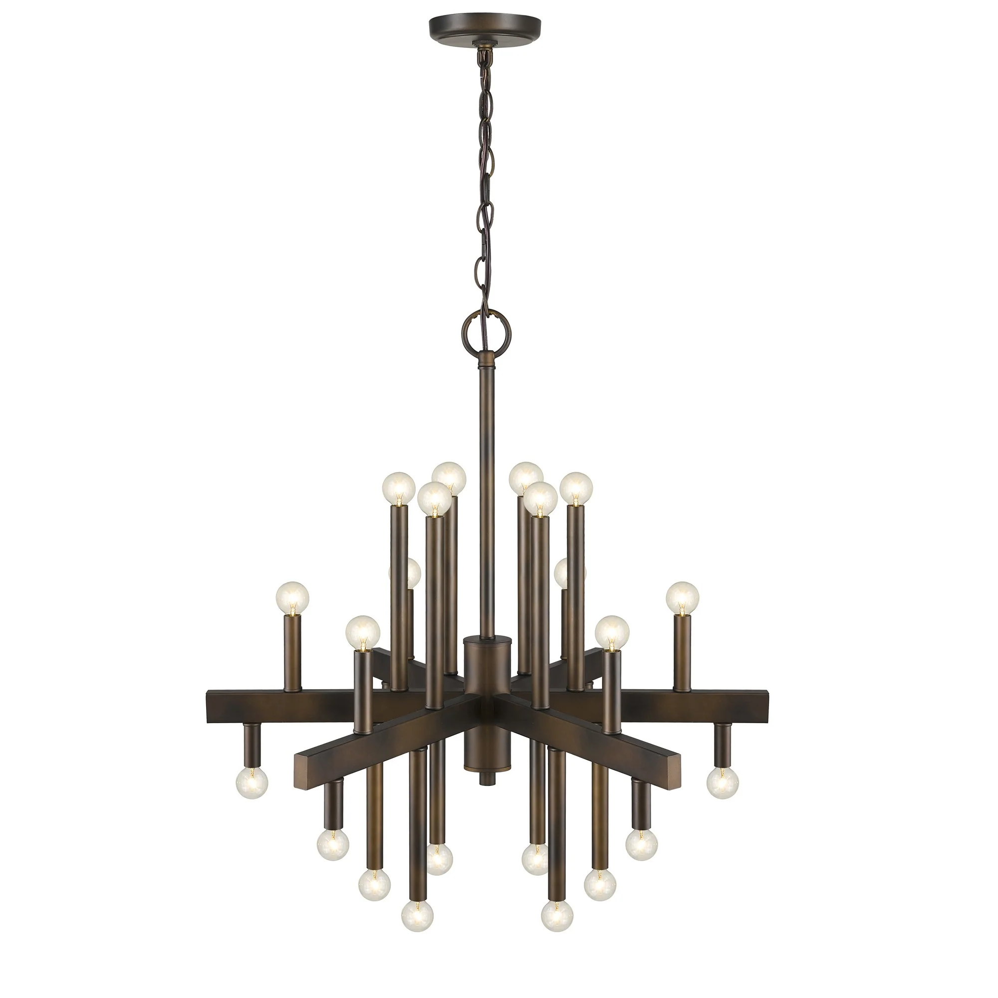 Fallon 24-Light Oil-Rubbed Bronze Chandelier By Homeroots - Image 2