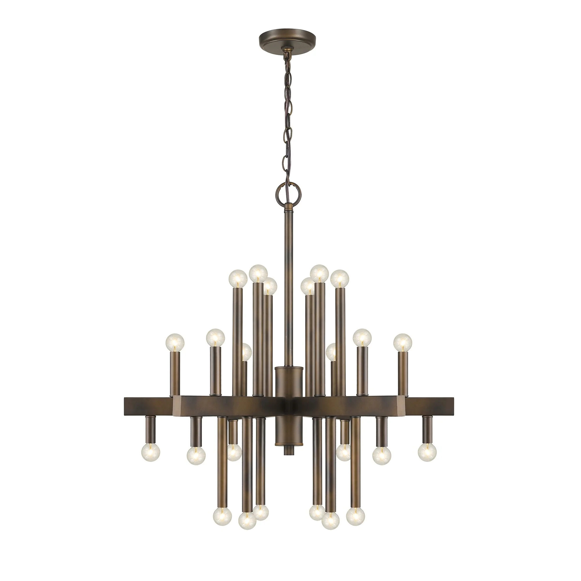 Fallon 24-Light Oil-Rubbed Bronze Chandelier By Homeroots - Image 4