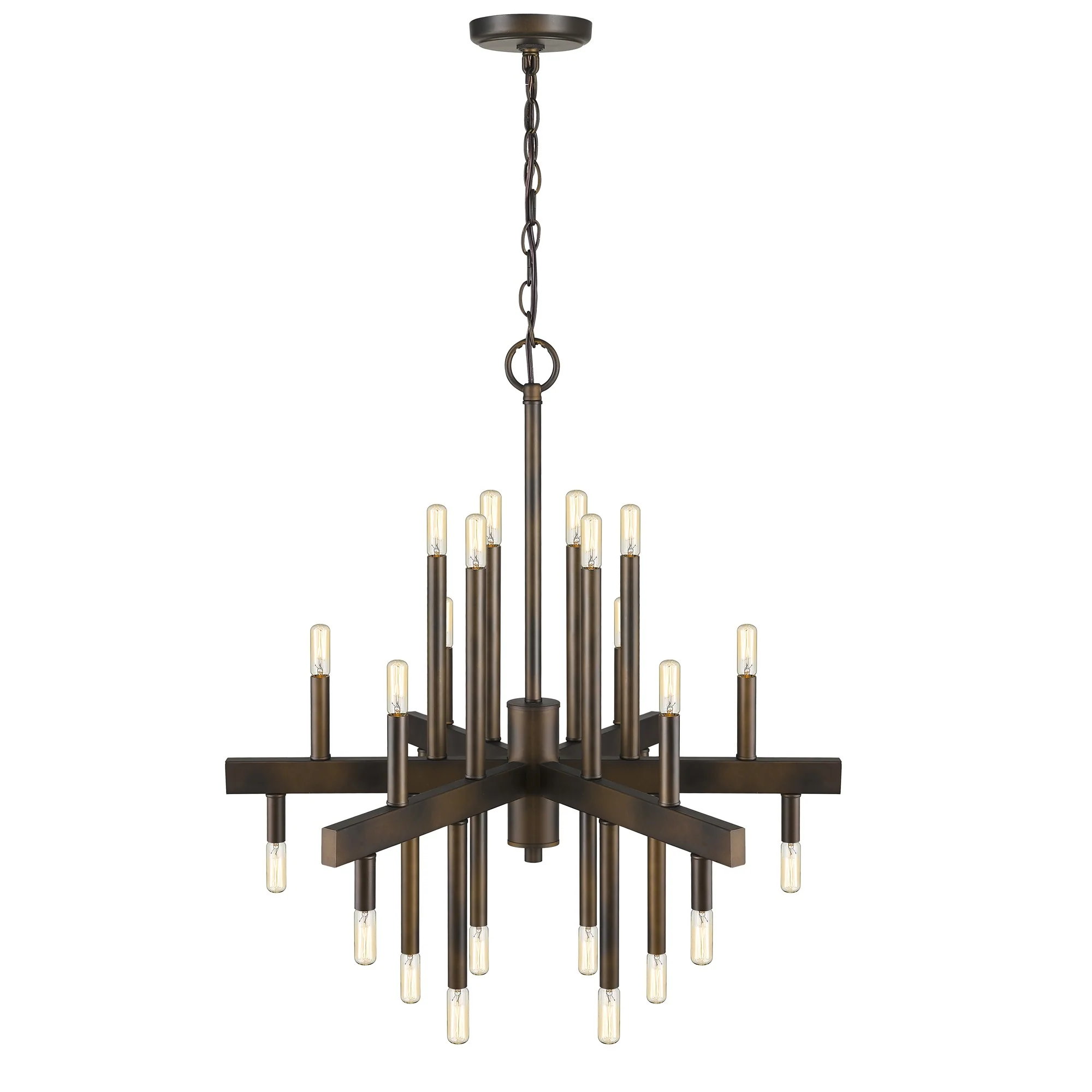 Fallon 24-Light Oil-Rubbed Bronze Chandelier By Homeroots - Image 6