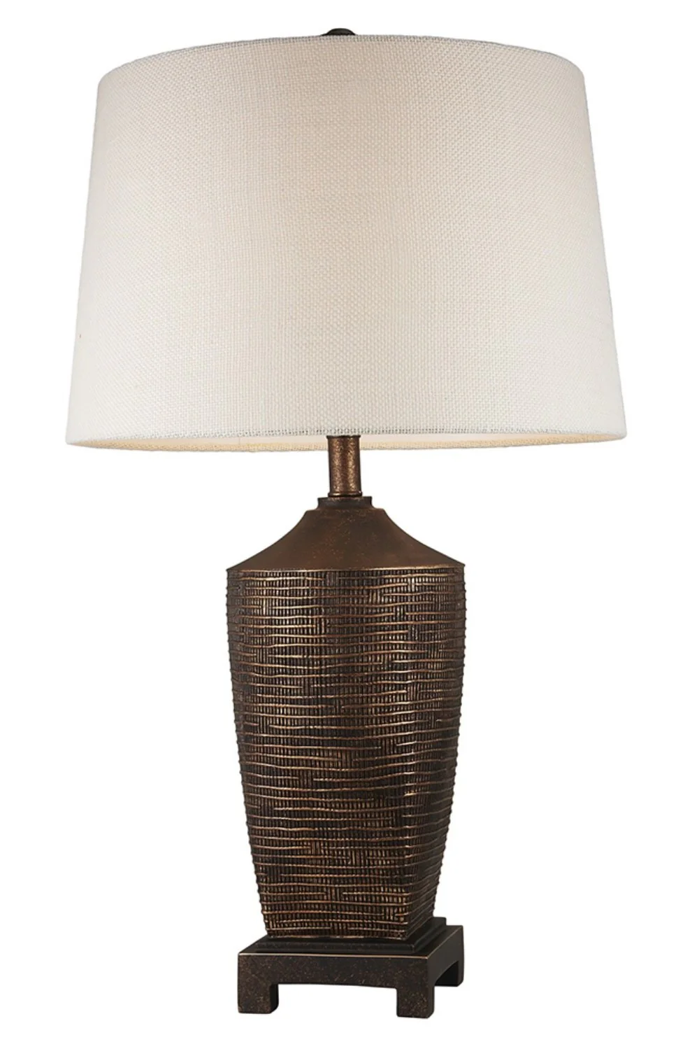 Fantastic Rustic Ribbed Bronze Table Lamp By Homeroots - Image 2
