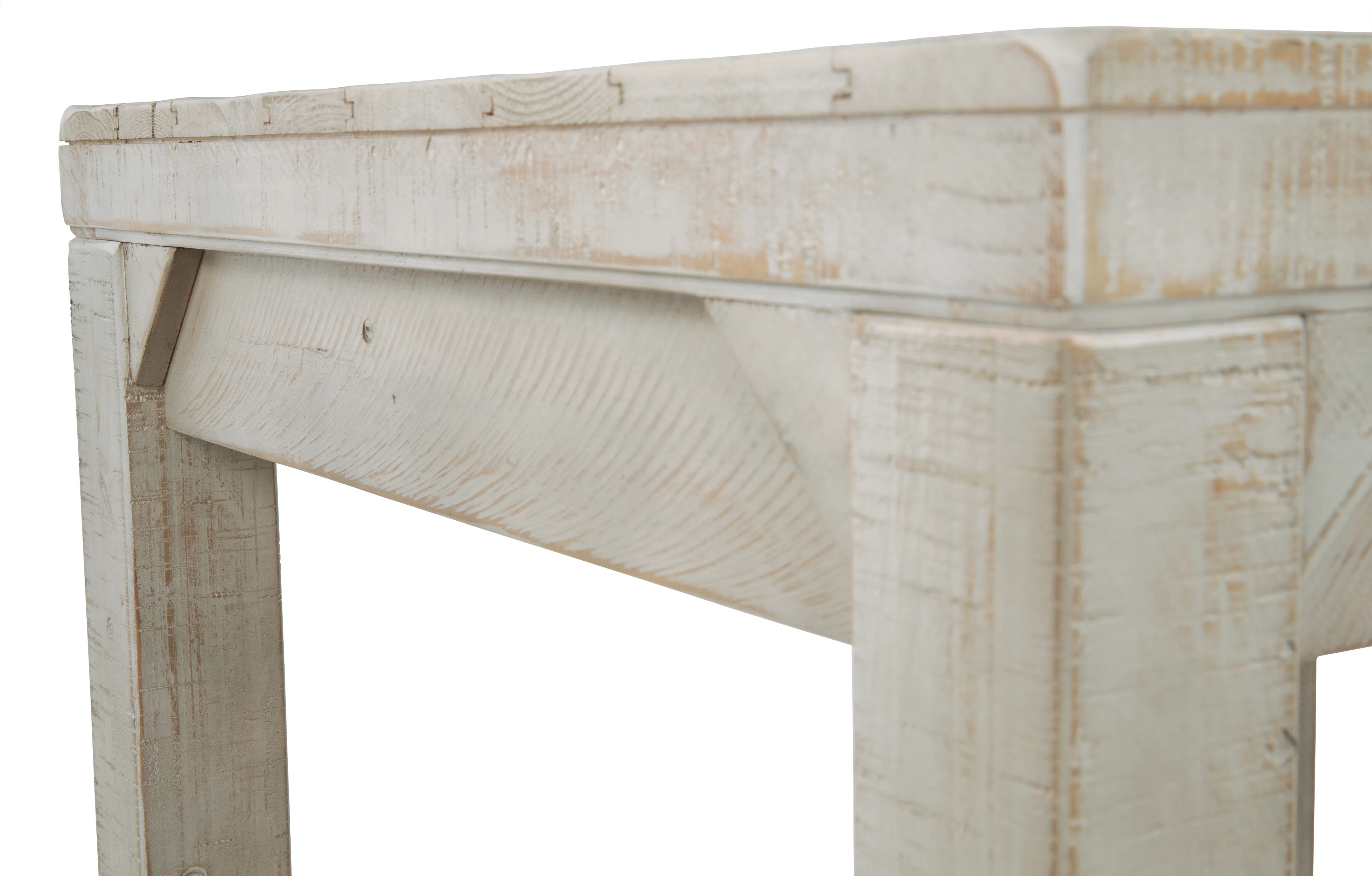 Farmhouse Style Wooden End Table With Plank Design Open Shelf, White By Benzara - Image 2