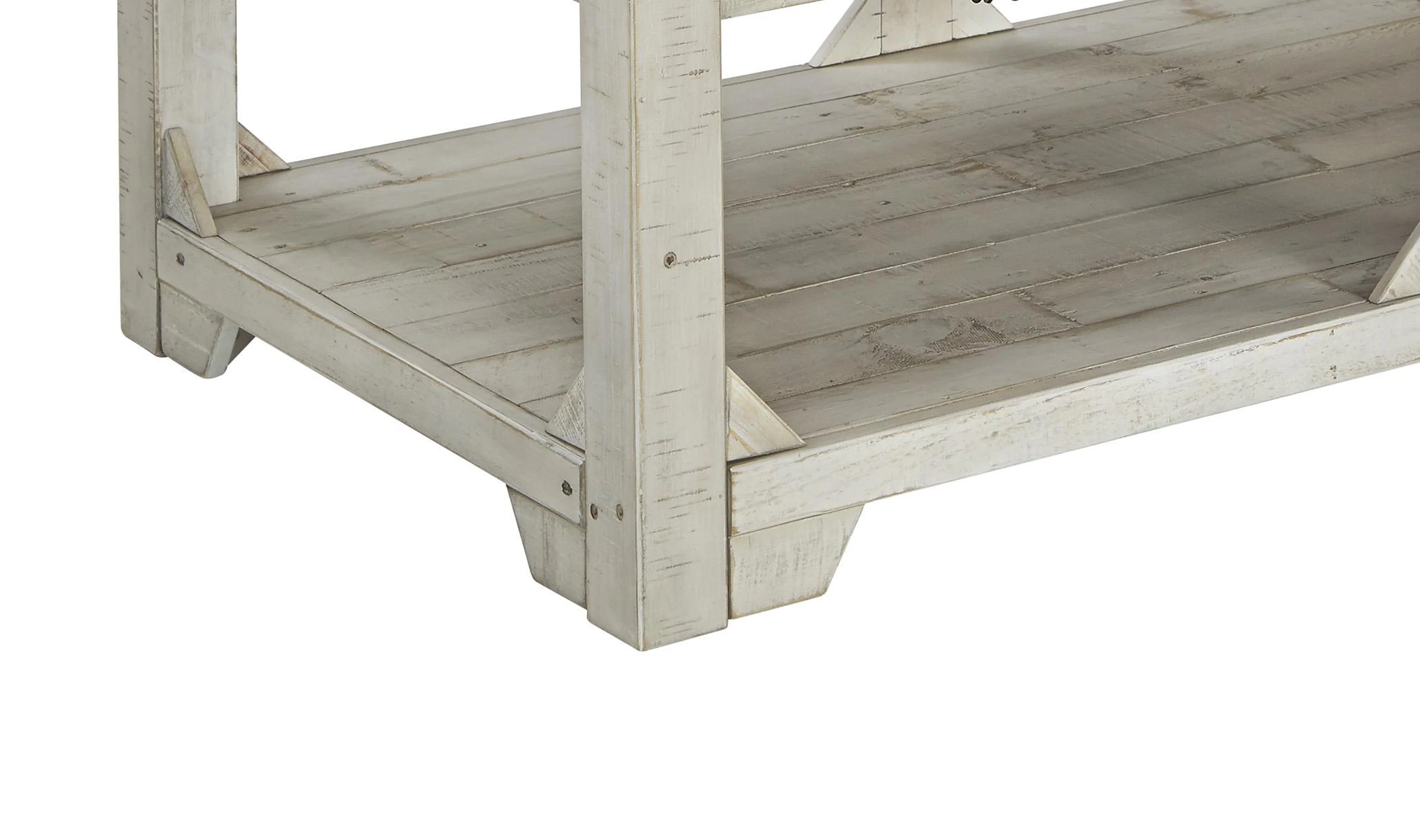 Farmhouse Wooden Lift Top Cocktail Table with Open Bottom Shelf, White By Benzara - Image 4