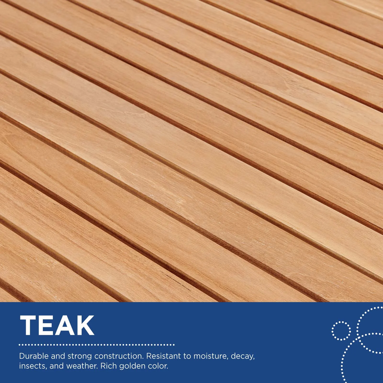 Farmstay 63" Rectangle Outdoor Patio Teak Wood Dining Table By Modway - EEI-3719 - Image 5