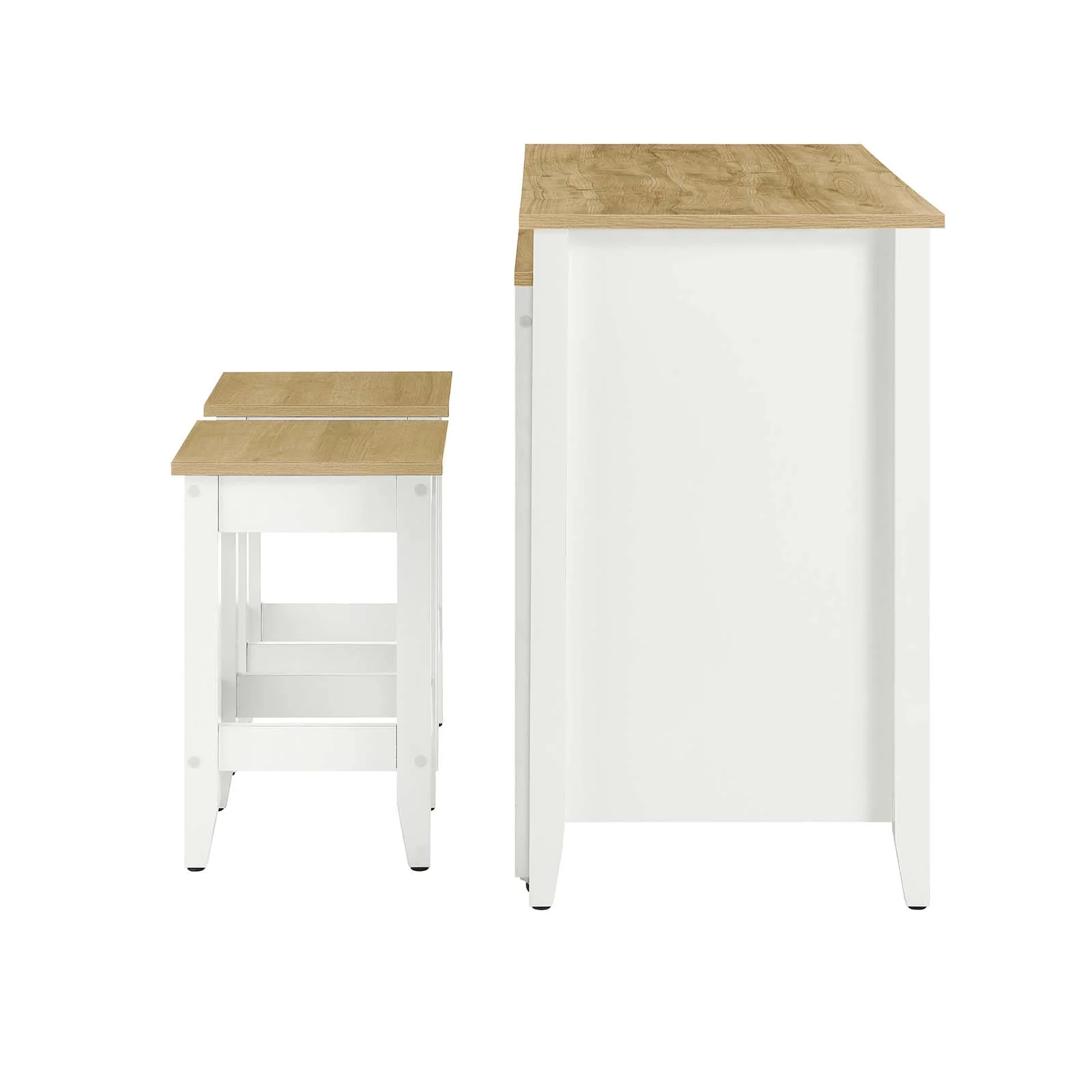 Farmstead 3-Piece Kitchen Island and Stool Set By Modway - EEI-6895 - Image 4