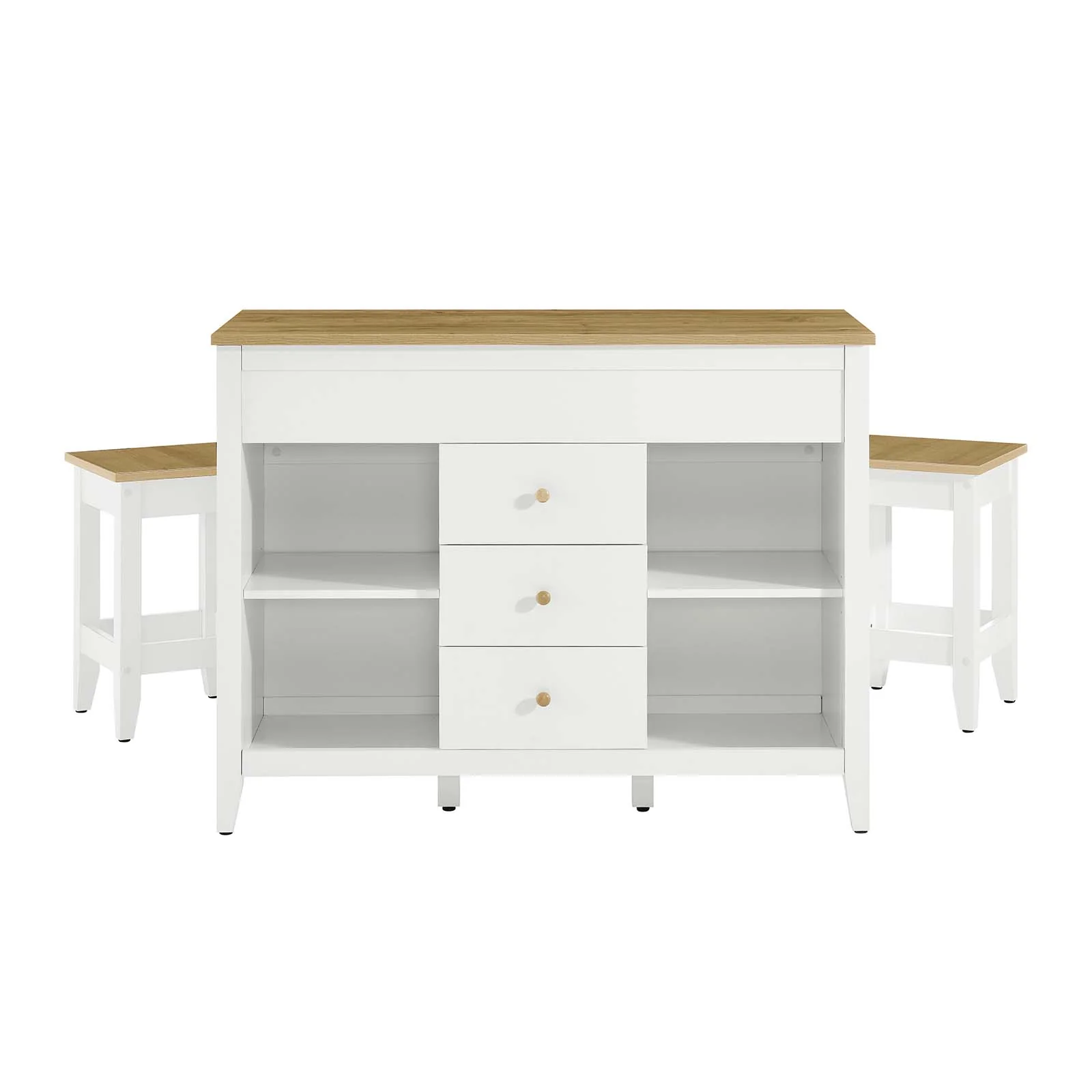 Farmstead 3-Piece Kitchen Island and Stool Set By Modway - EEI-6895 - Image 7