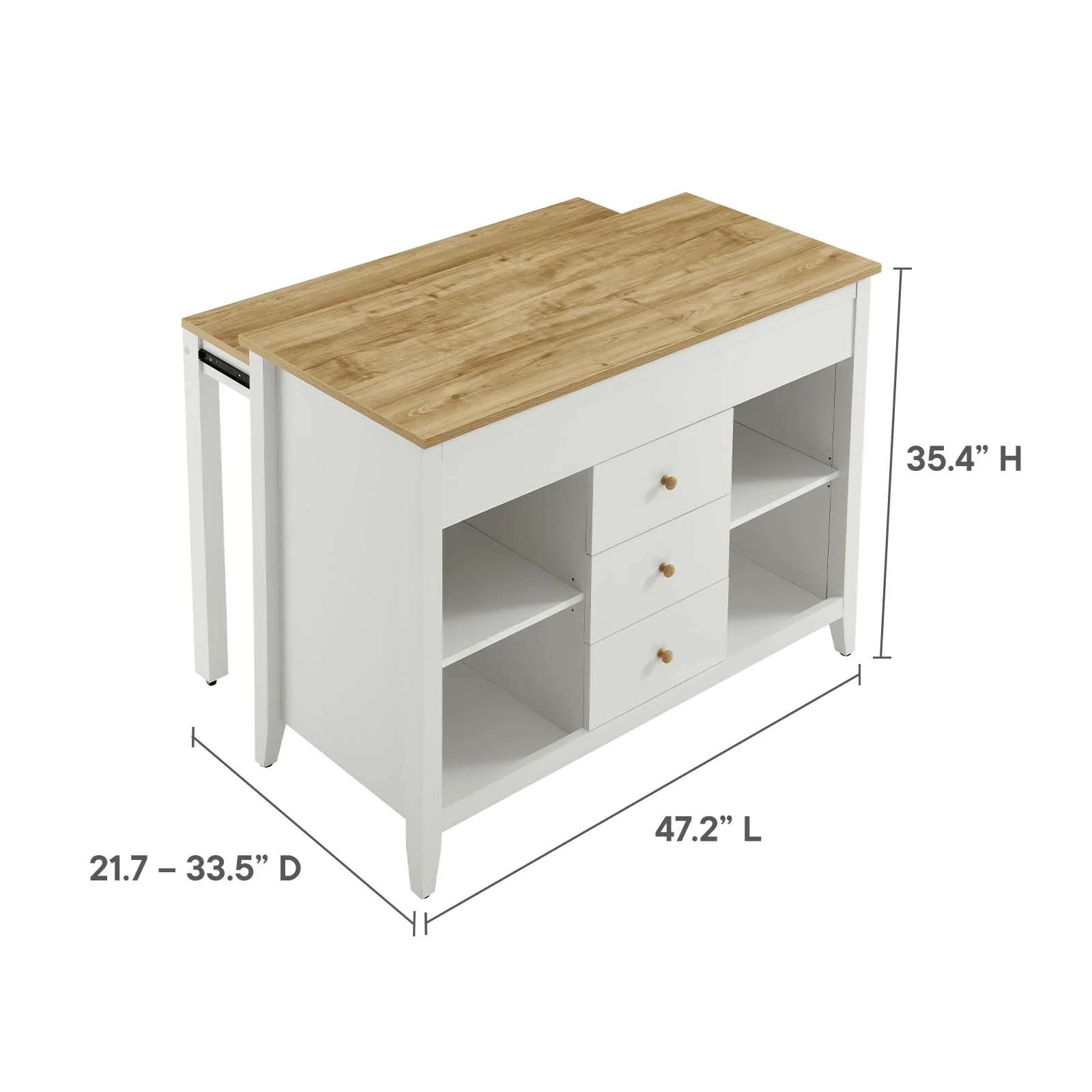 Farmstead 3-Piece Kitchen Island and Stool Set By Modway - EEI-6895 - Image 9