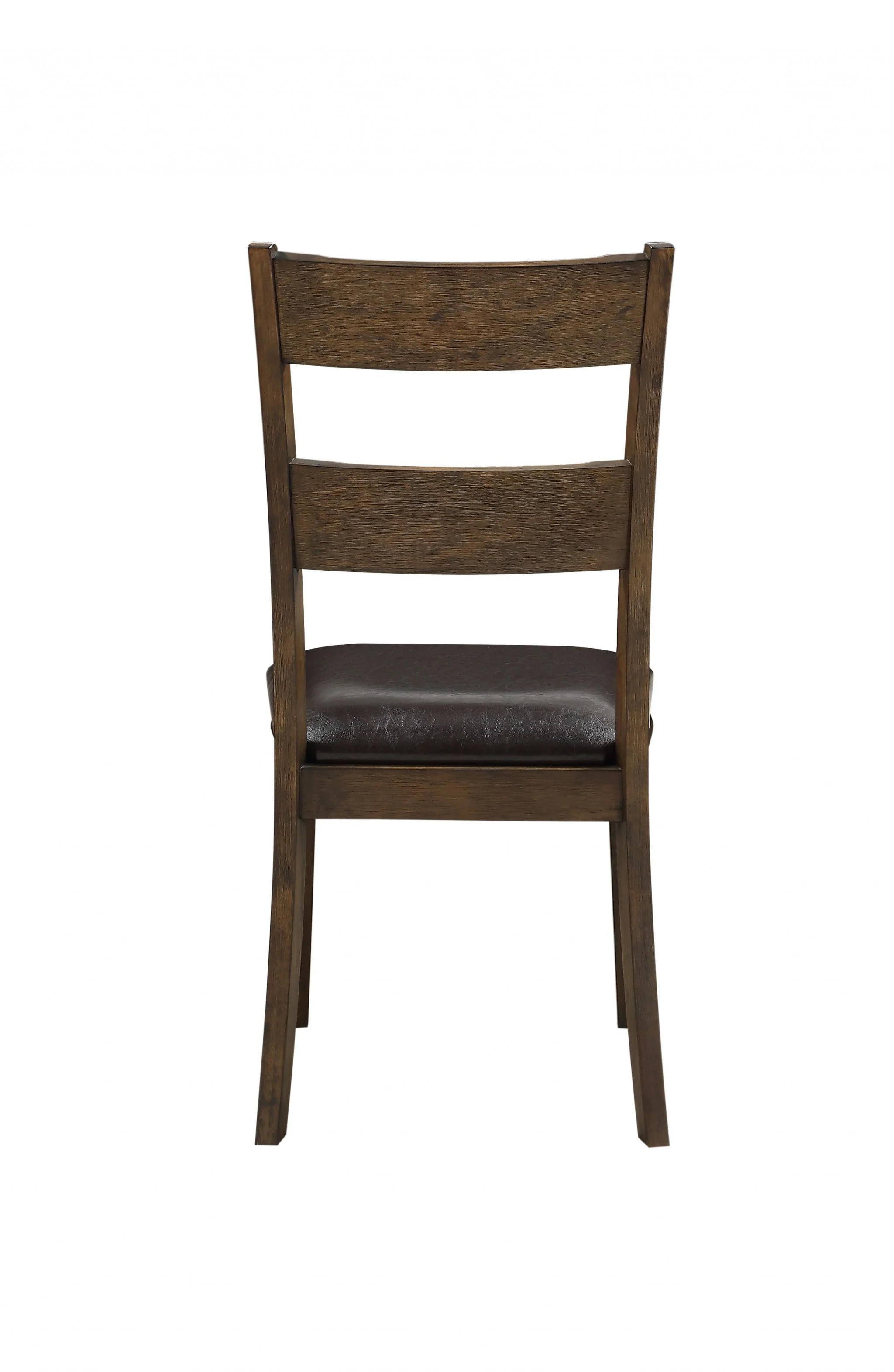Fau Leather Upholstered And Dark Oak Wood Side Chair By Homeroots - Image 2