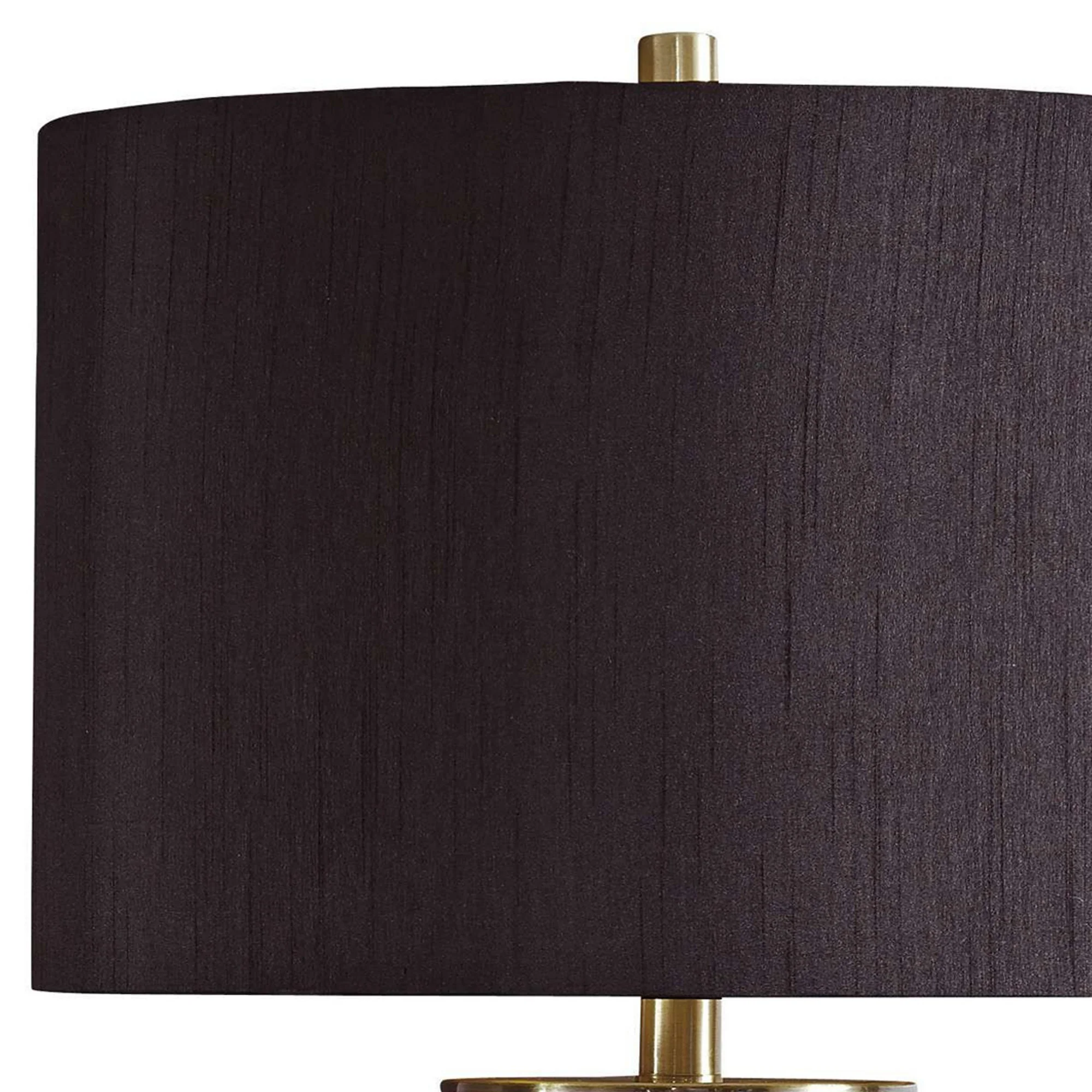 Faux Concrete And Metal Base Table Lamp Set Of 2 Brass And Gray By Benzara - Image 4