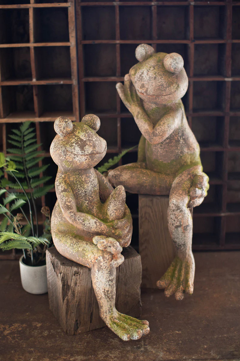 Faux Concrete Frog - Large By Kalalou - Image 3
