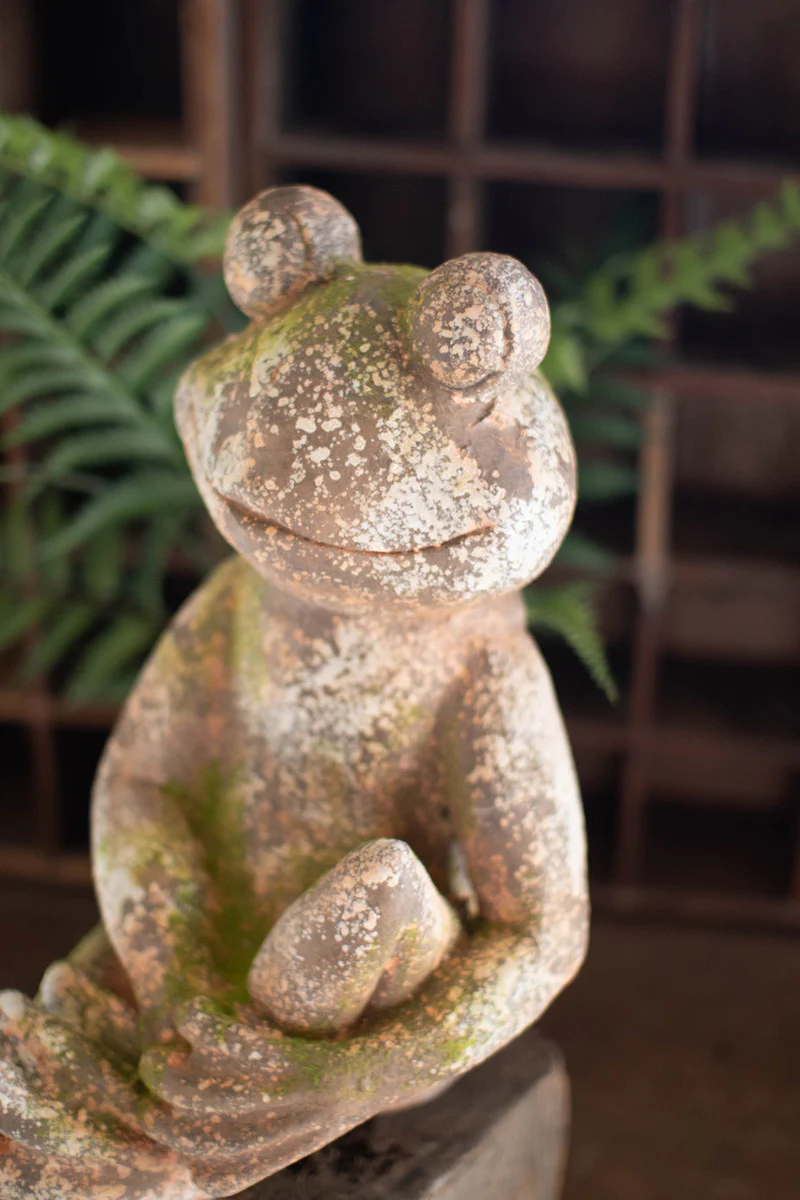 Faux Concrete Frog - Small By Kalalou - Image 2