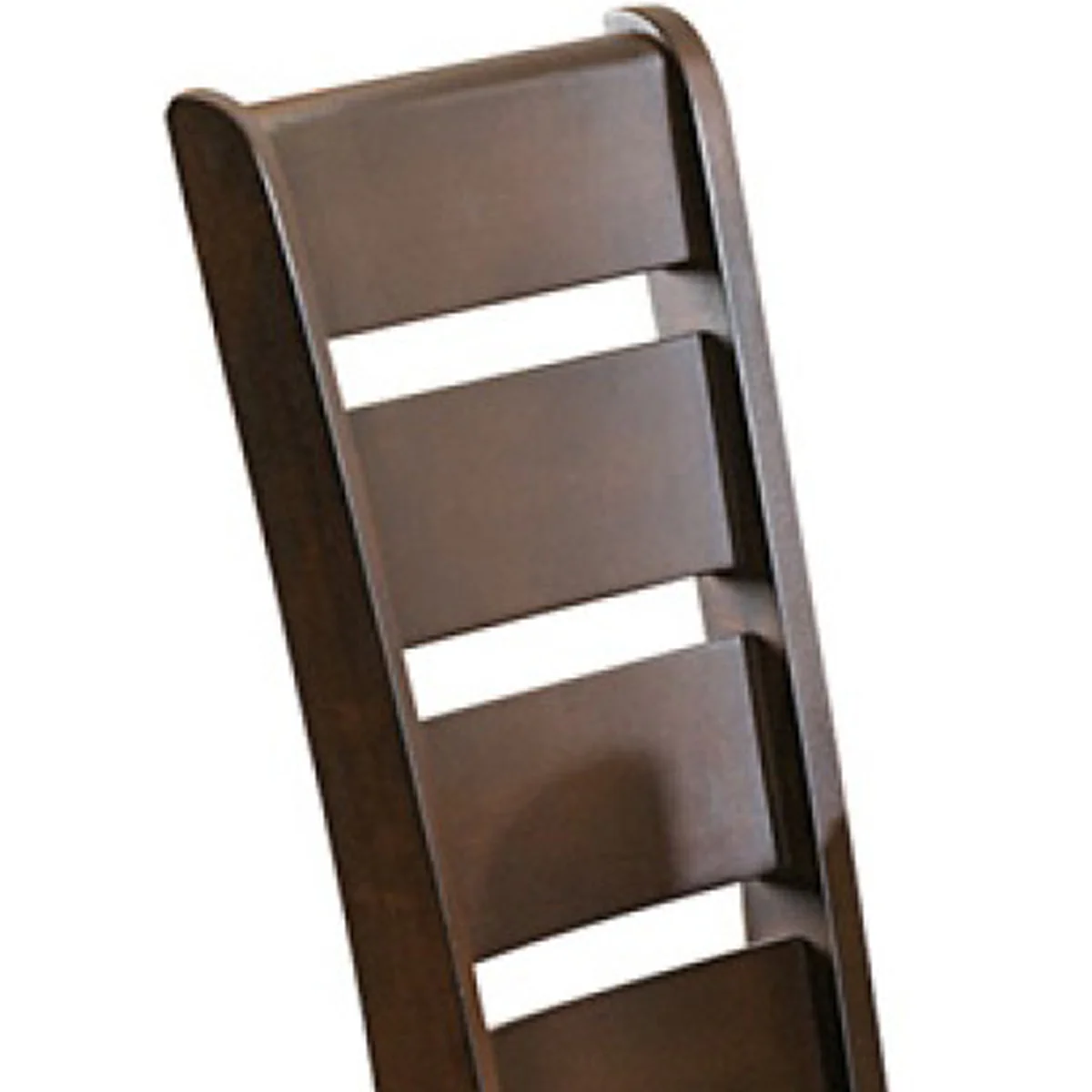 Faux Leather Upholstered Wooden Side Chair With Ladder Back Design, Brown By Benzara - Image 4