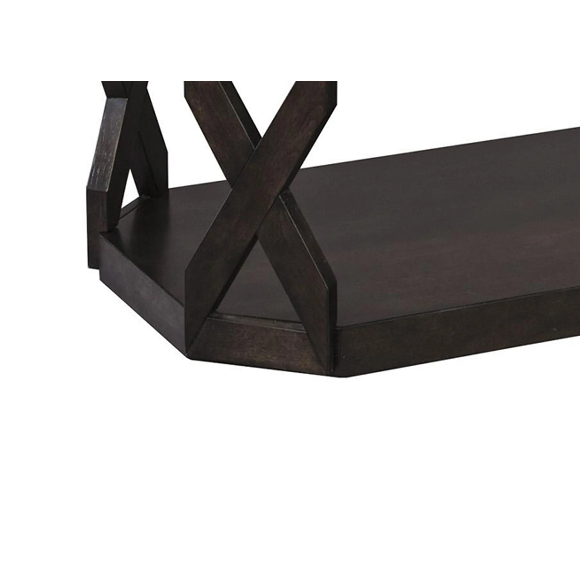 Faux Marble Table Set With 1 Coffee Table And 2 End Tables, Gray And Brown By Benzara - Image 4