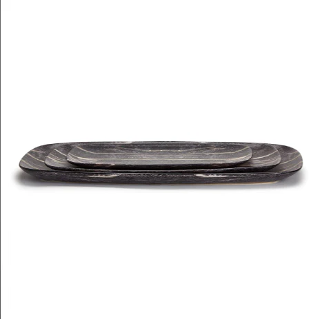 Faux Wood Platter Set Of 6 By Tozai Home - Image 2