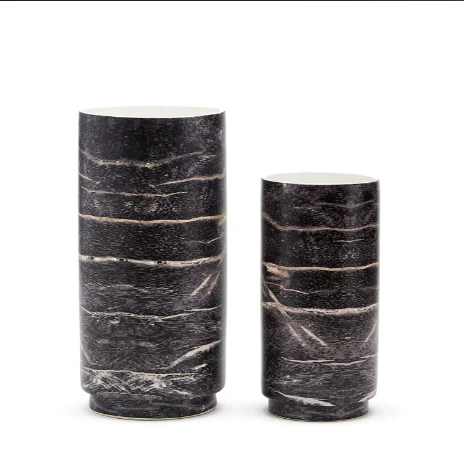 Faux Wood Vase Set Of 4 By Tozai Home - Image 3