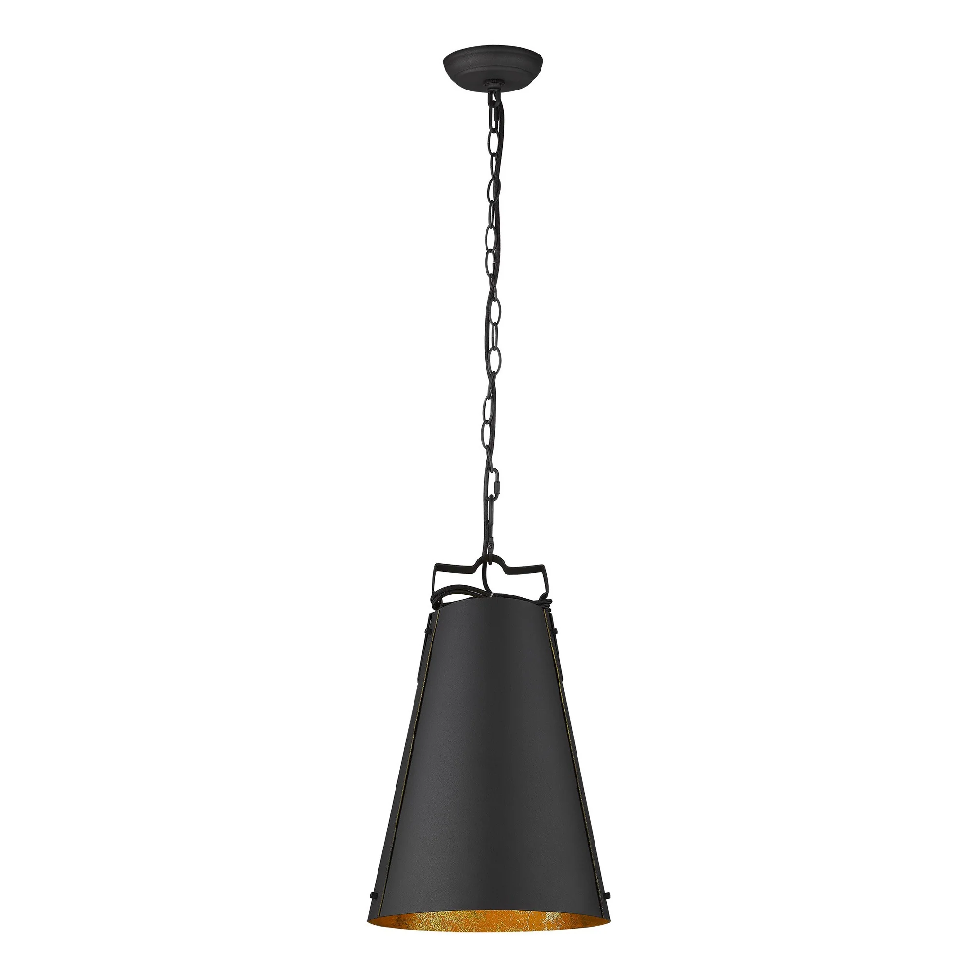 Faza 1-Light Matte Black Pendant By Homeroots - Image 2