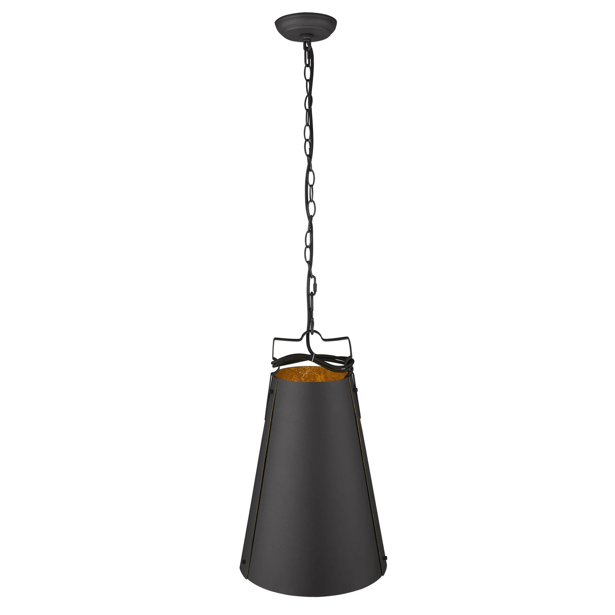 Faza 1-Light Matte Black Pendant By Homeroots - Image 3