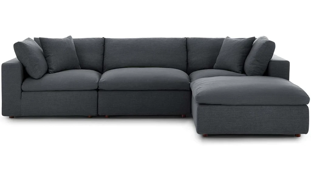 Feather 3 Seater Sectional Sofa With Ottoman By Modholic - Image 4