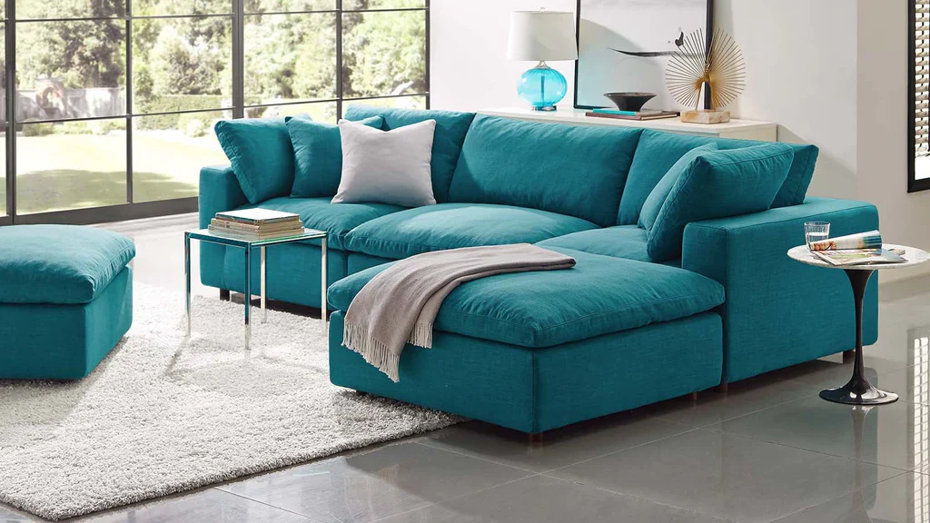 Feather 3 Seater Sectional Sofa With Ottoman By Modholic - Image 5