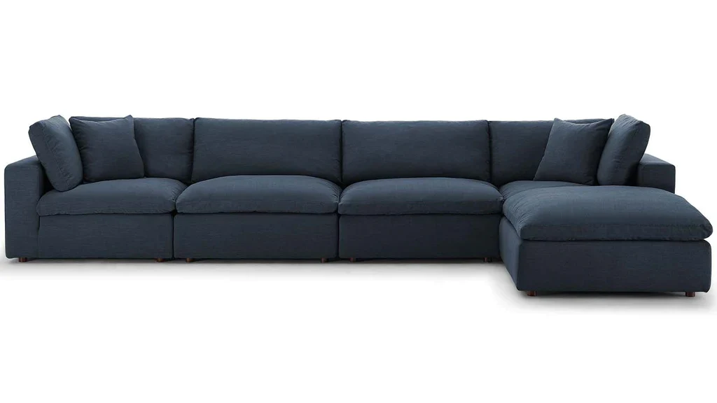 Feather 4 Seater Sectional Sofa With Ottoman By Modholic - Image 2