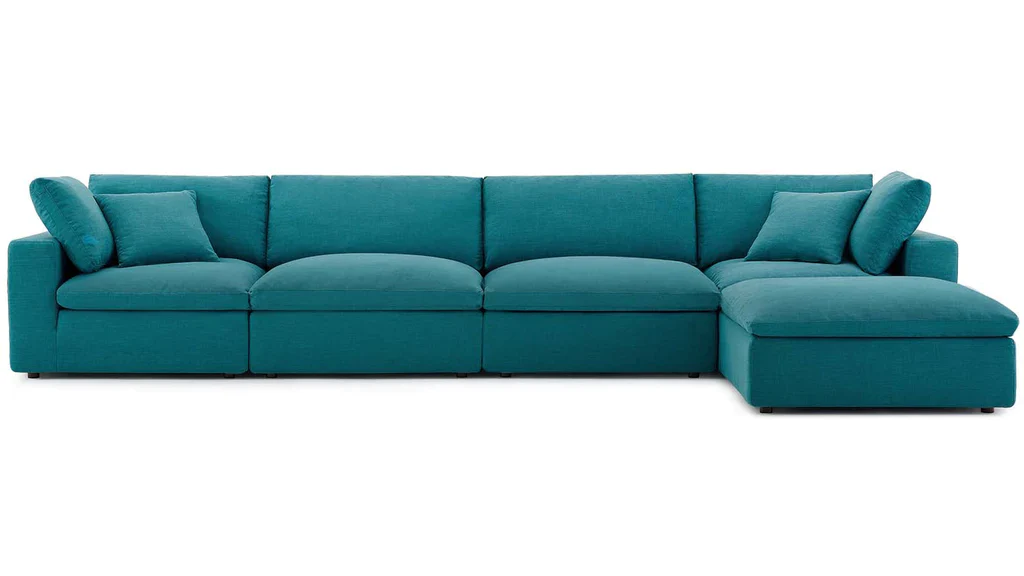 Feather 4 Seater Sectional Sofa With Ottoman By Modholic - Image 6