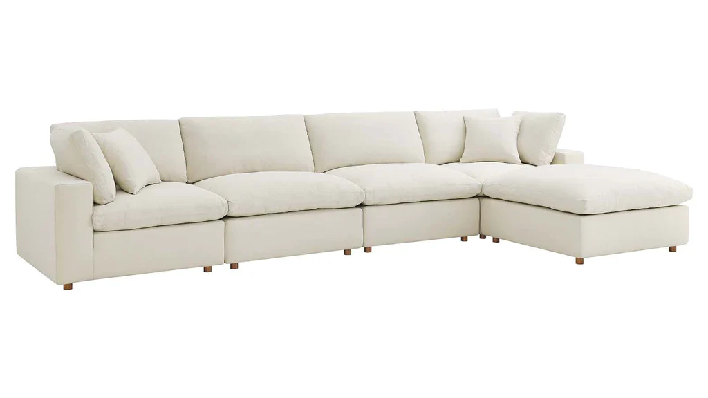 Feather 4 Seater Sectional Sofa With Ottoman By Modholic - Image 8