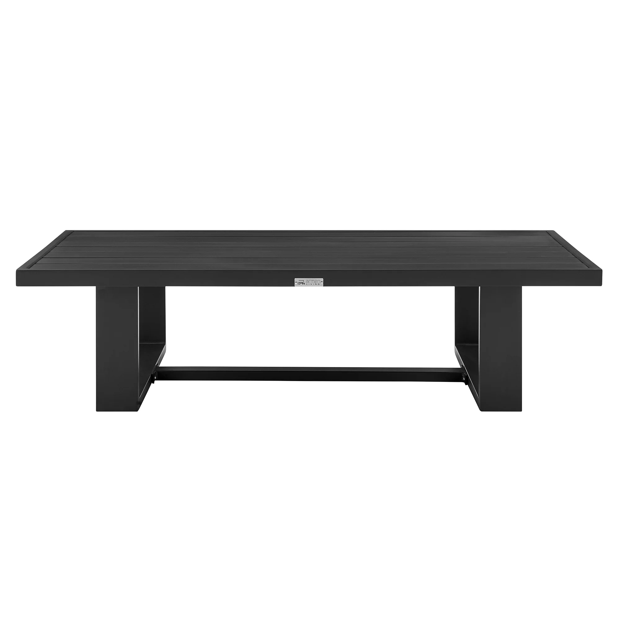 Felicia 4 Piece Outdoor Black Aluminum & Rope Conversation Set with Light Gray Fabric Cushions By Armen Living - Image 7