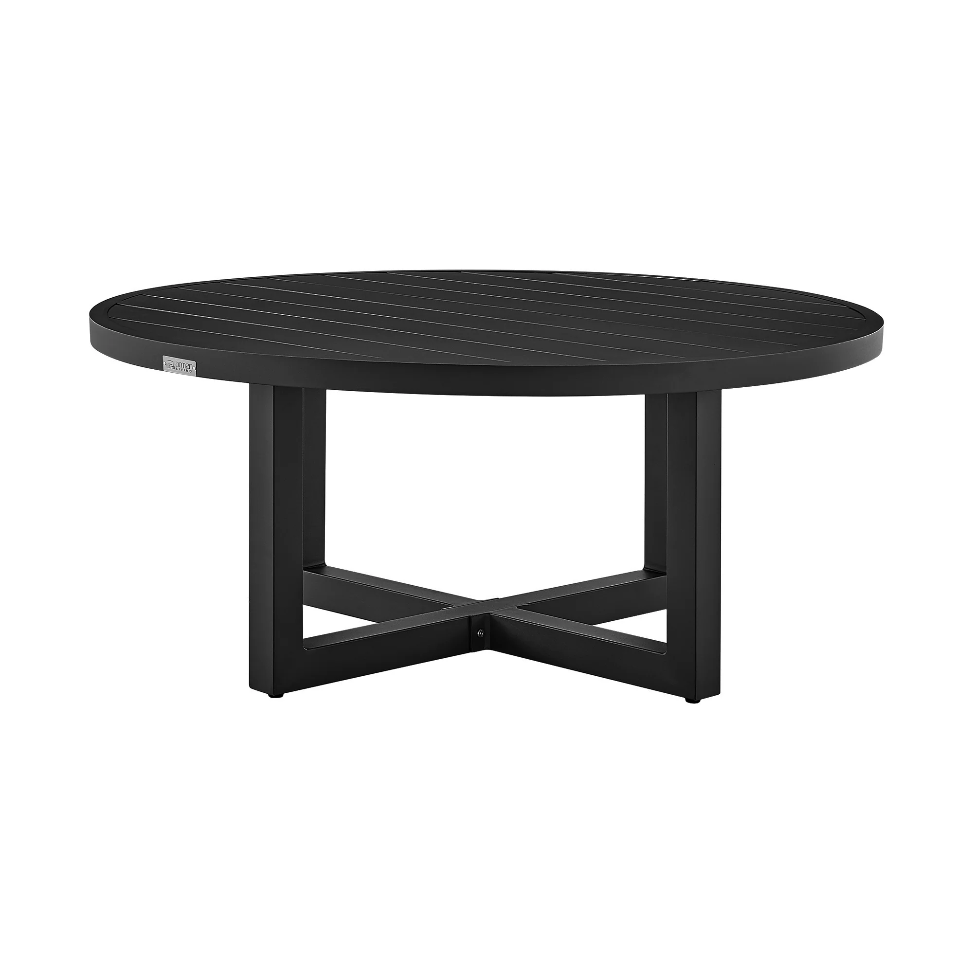 Felicia and Argiope 3 Piece Patio Outdoor Swivel Seating Set in Black Aluminum with Grey Rope and Cushions By Armen Living - Image 6