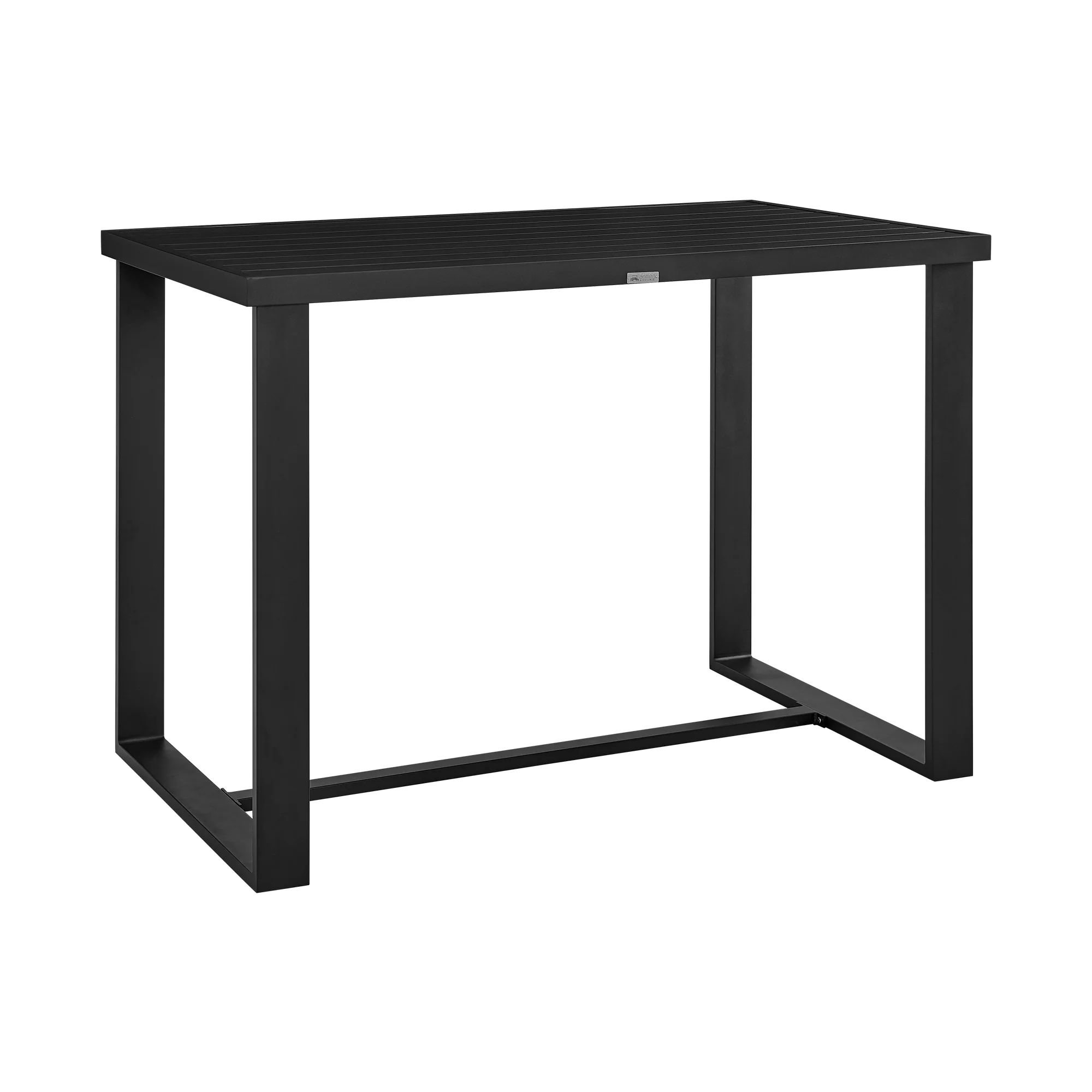 Felicia Outdoor Patio Bar Height Dining Table in Aluminum By Armen Living - Image 4