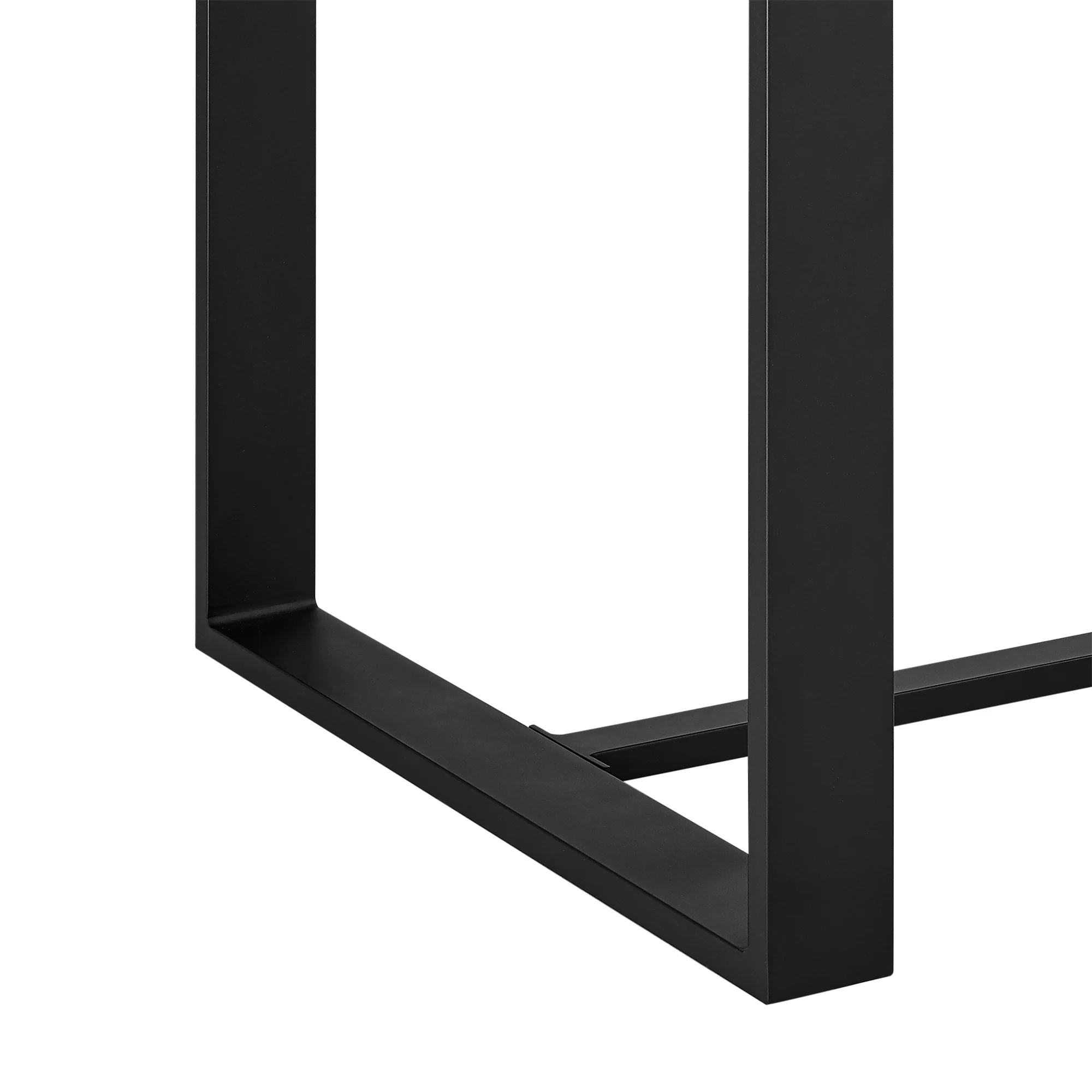 Felicia Outdoor Patio Counter Height Dining Table in Black Aluminum By Armen Living - Image 5