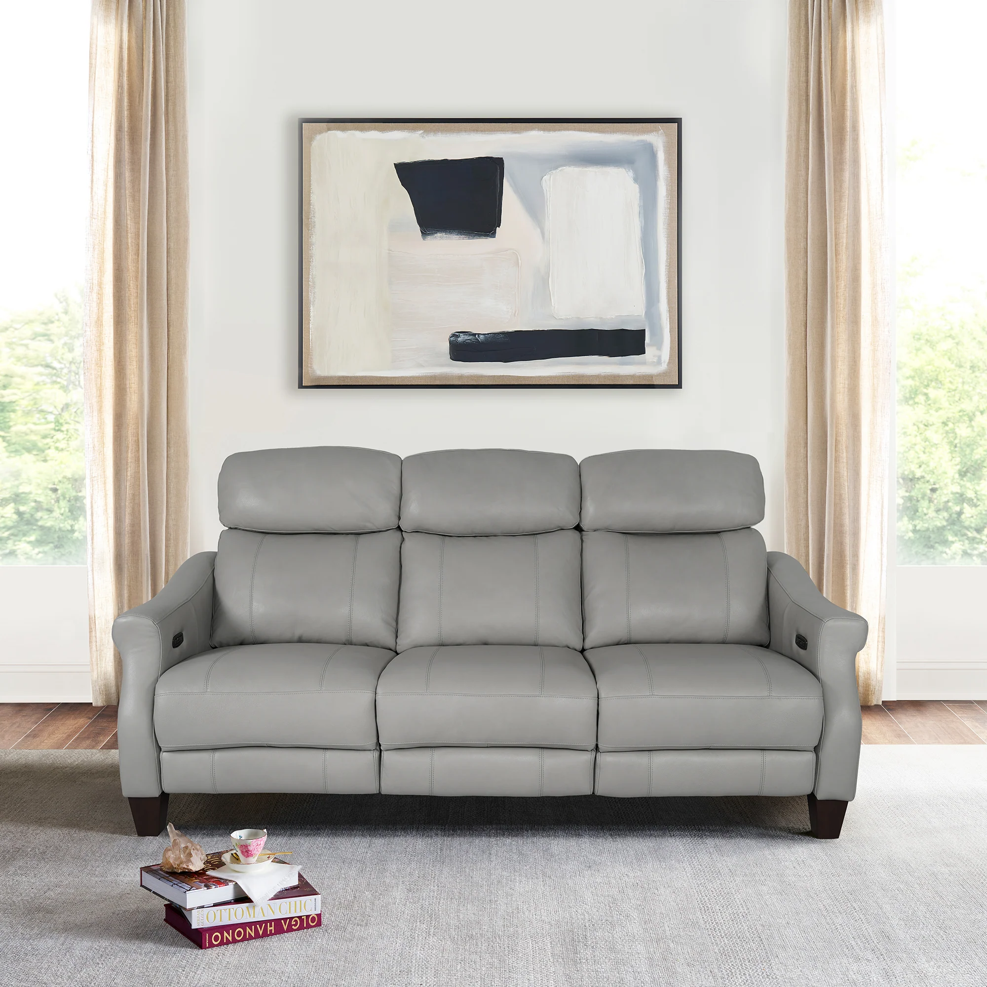 Felicity 84" Zero Gravity Power Reclining Sofa in Chocolate Leather By Armen Living - Image 12